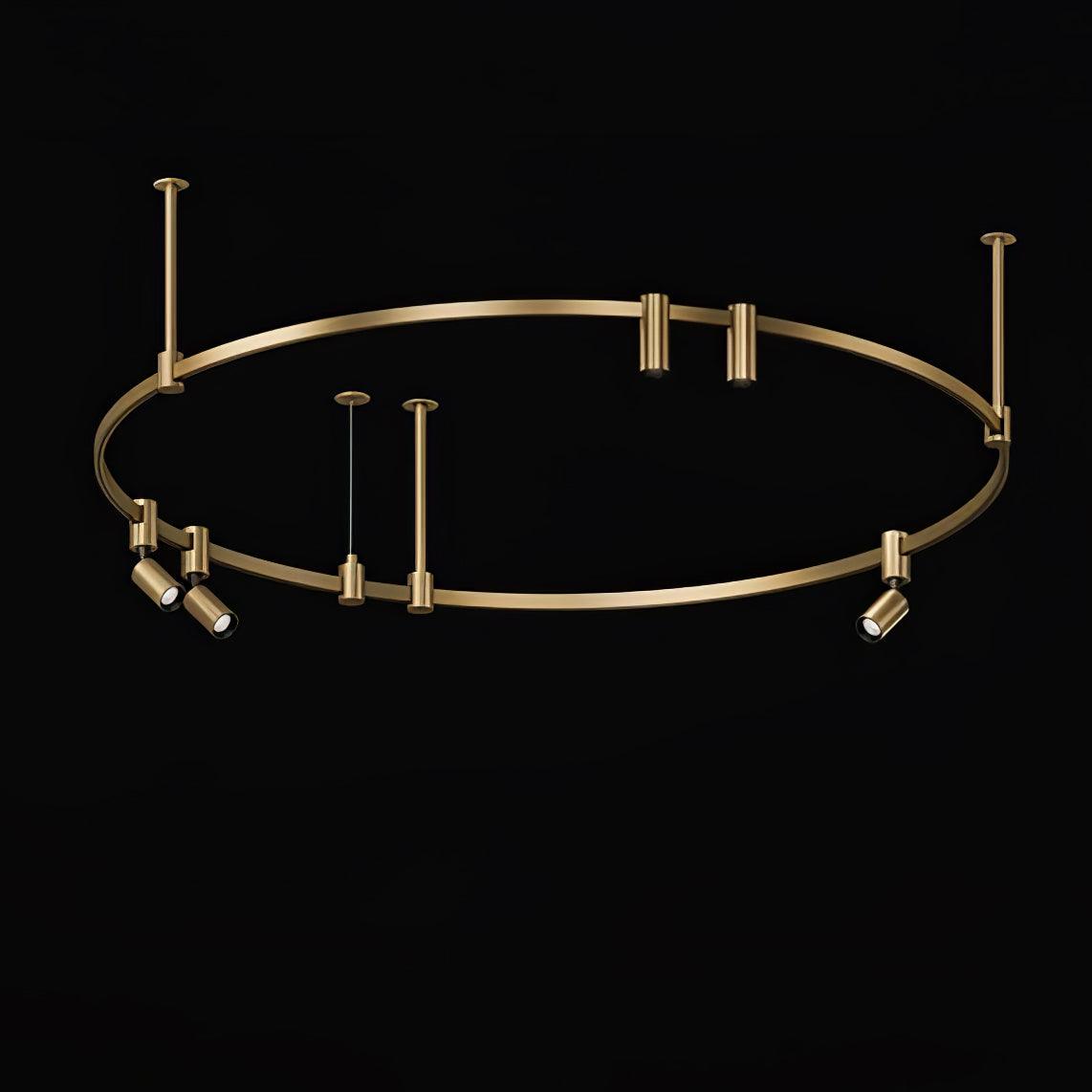 Ivrinir Ringed Brass Pendant Lamp - Blowlighting