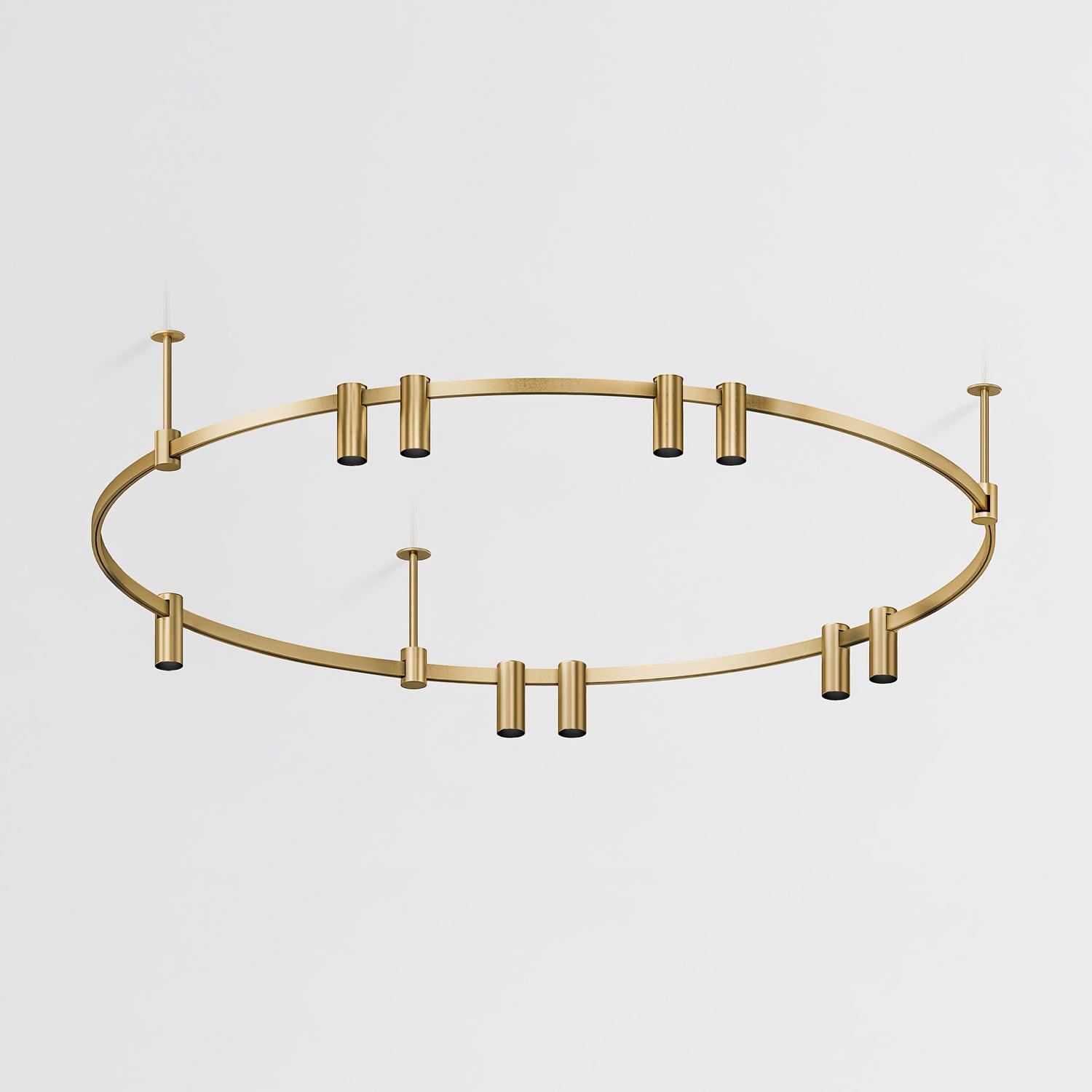 Ivrinir Ringed Brass Pendant Lamp - Blowlighting