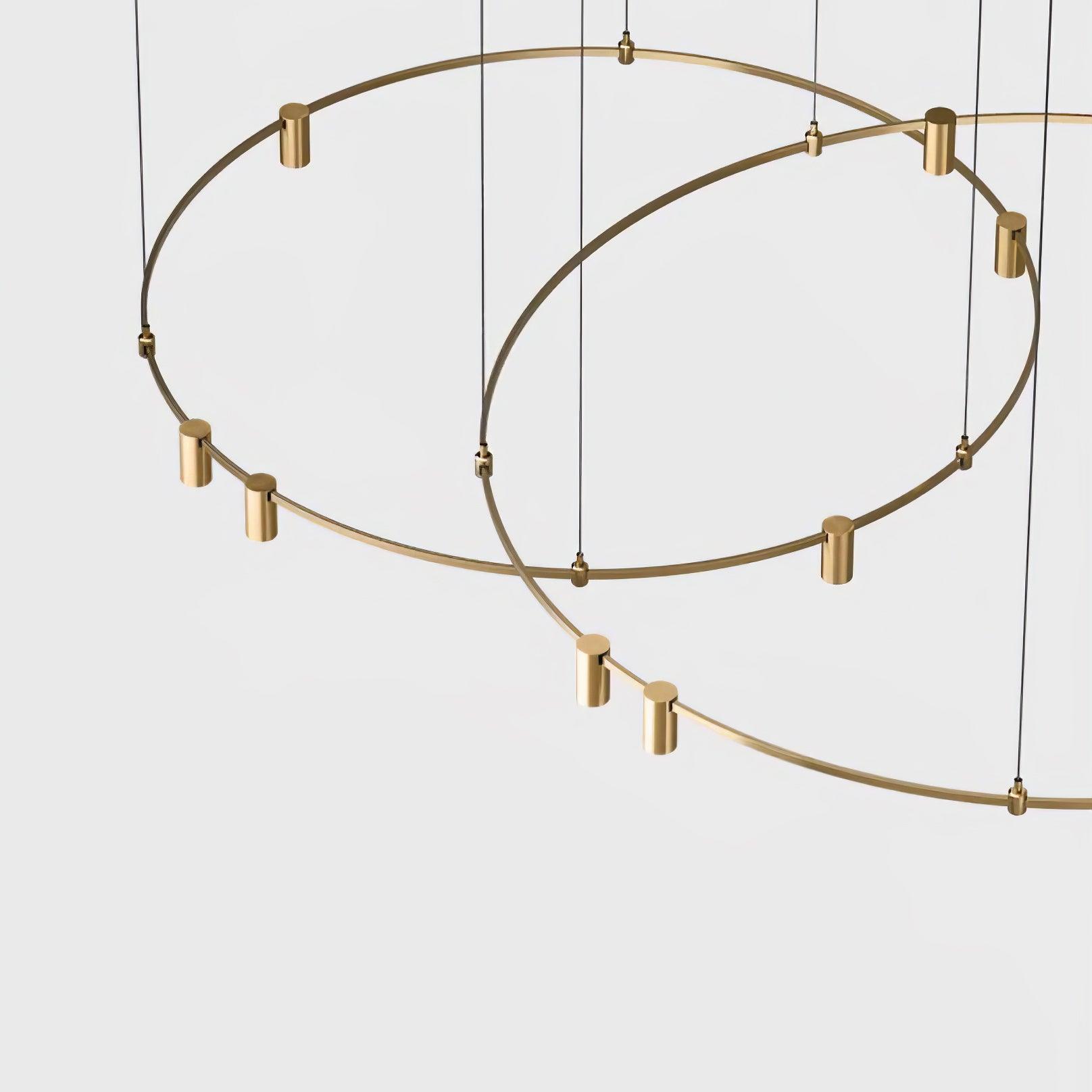 Ivrinir Ringed Brass Pendant Lamp - Blowlighting