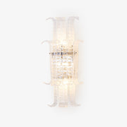 Aurora Wall Sconce Clear Murano Glass Panel Geometric - Blowlighting