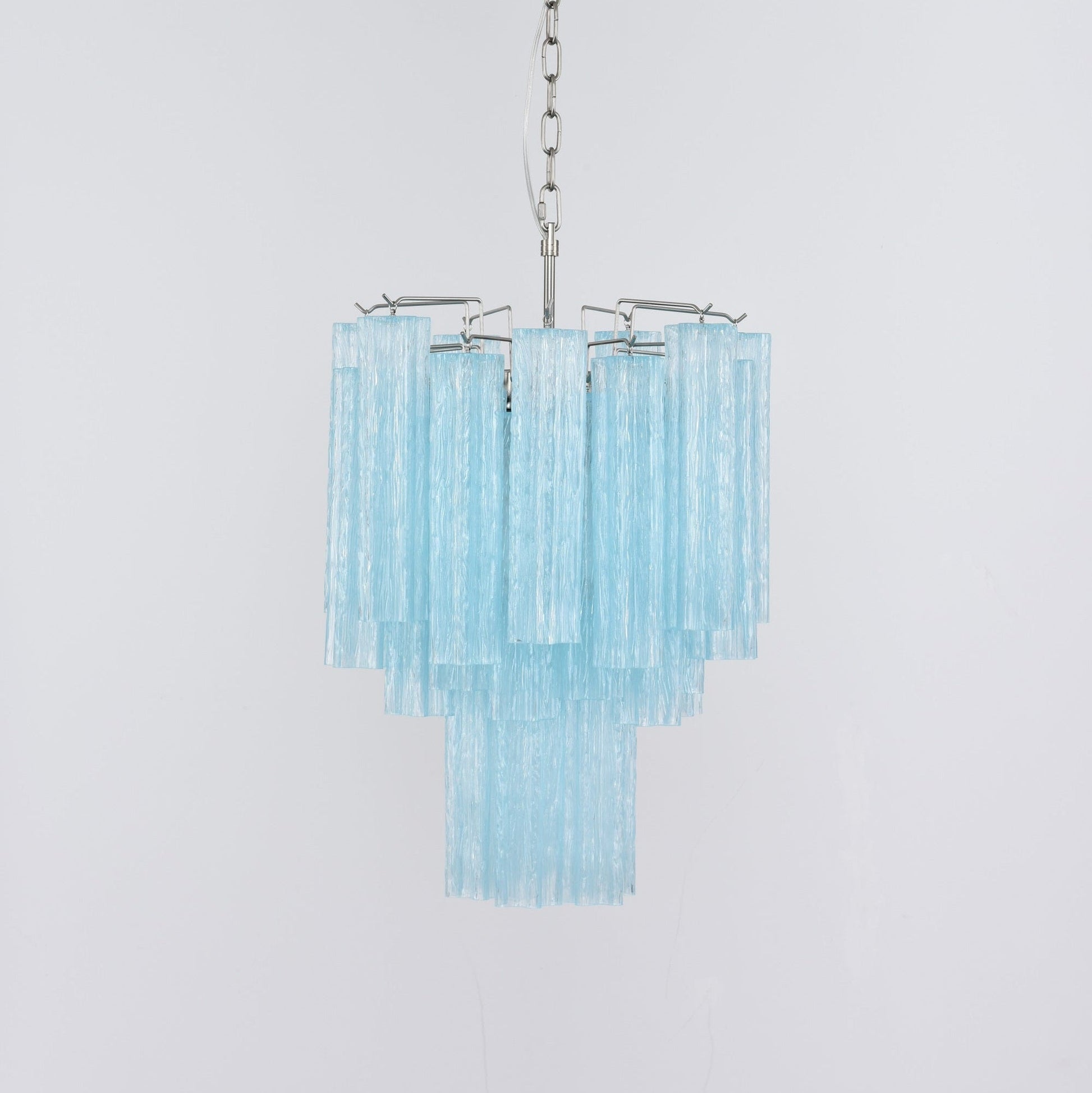 Aurora Chandelier Azzura Murano Glass Tube Coastal - Blowlighting