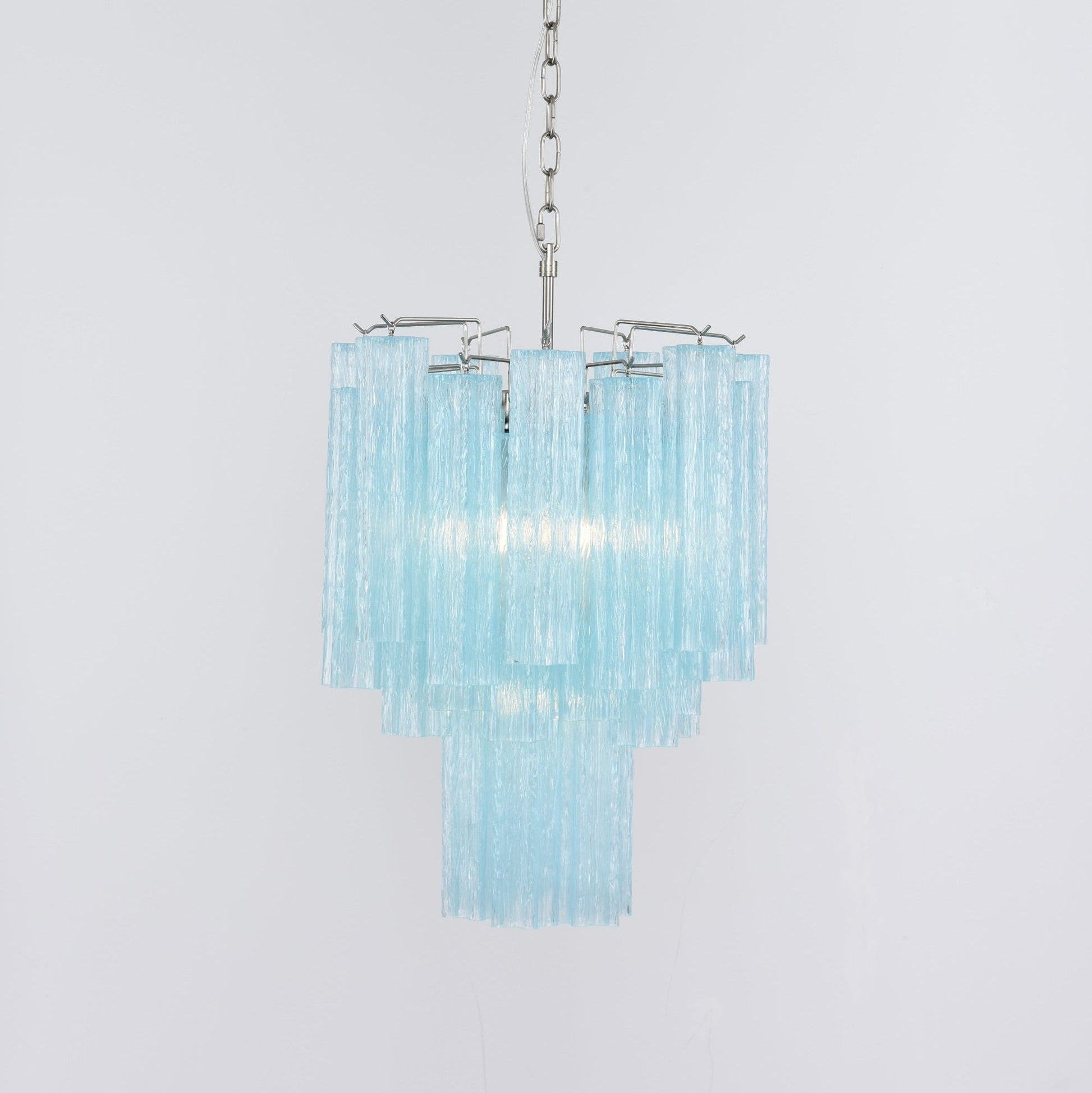 Aurora Chandelier Azzura Murano Glass Tube Coastal - Blowlighting