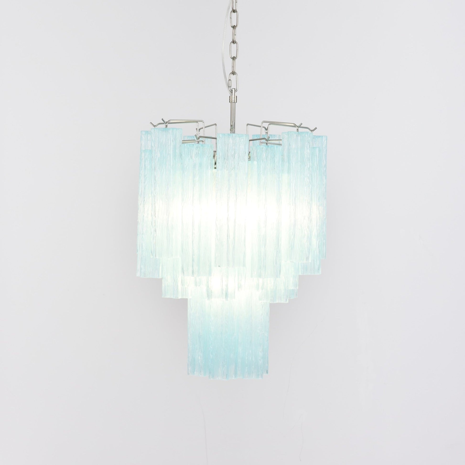 Aurora Chandelier Azzura Murano Glass Tube Coastal - Blowlighting