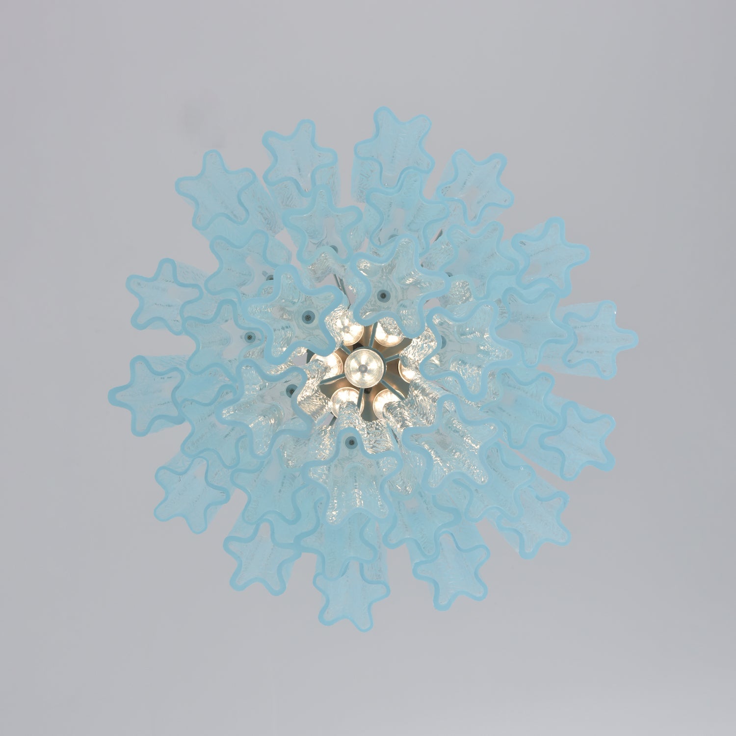 Aurora Chandelier Azzura Murano Glass Tube Coastal - Blowlighting