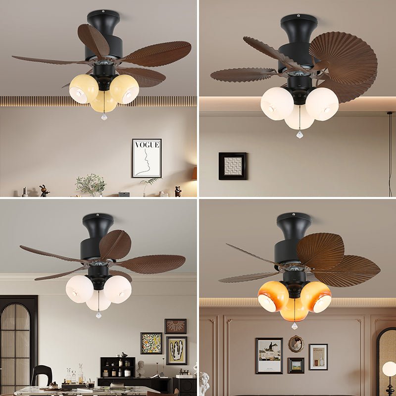 Liora Tropical Glass Ceiling Fan Light - Blowlighting