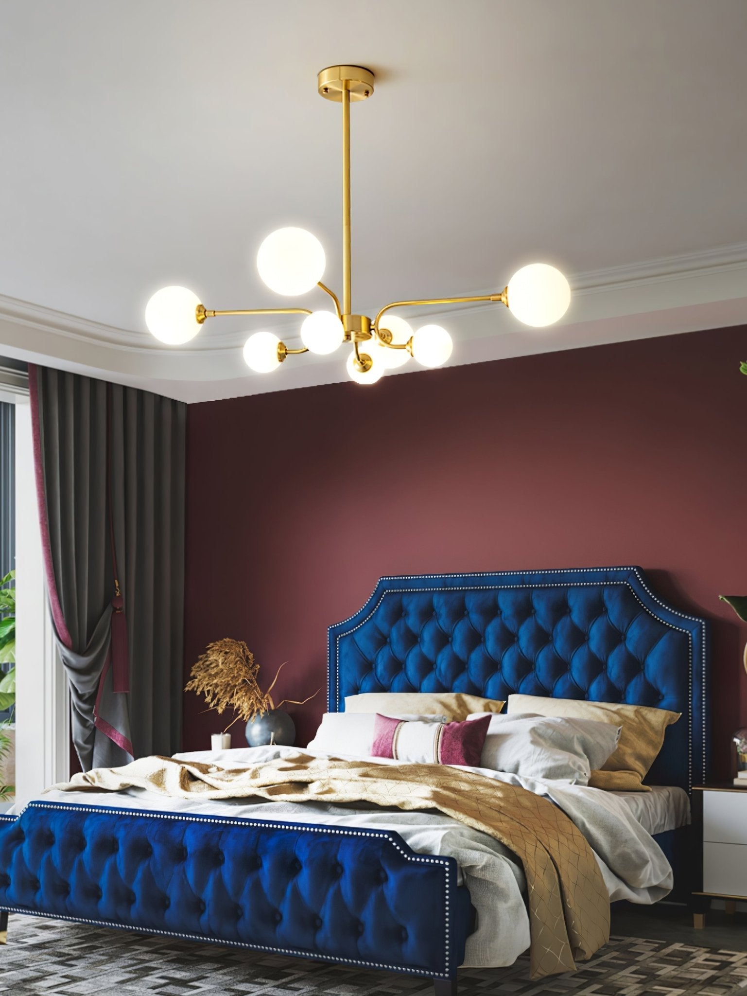 Aurora Chandelier Globe Arm Modern - Blowlighting