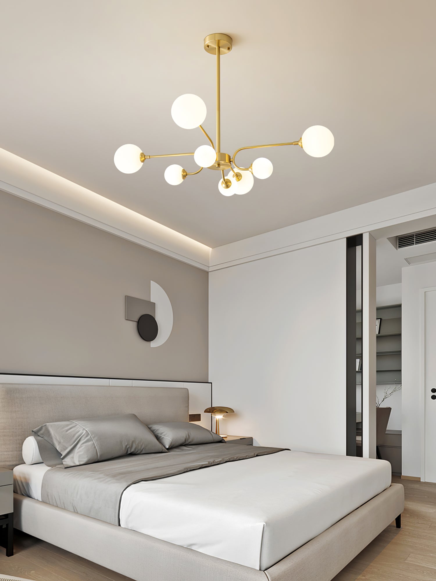 Aurora Chandelier Globe Arm Modern - Blowlighting