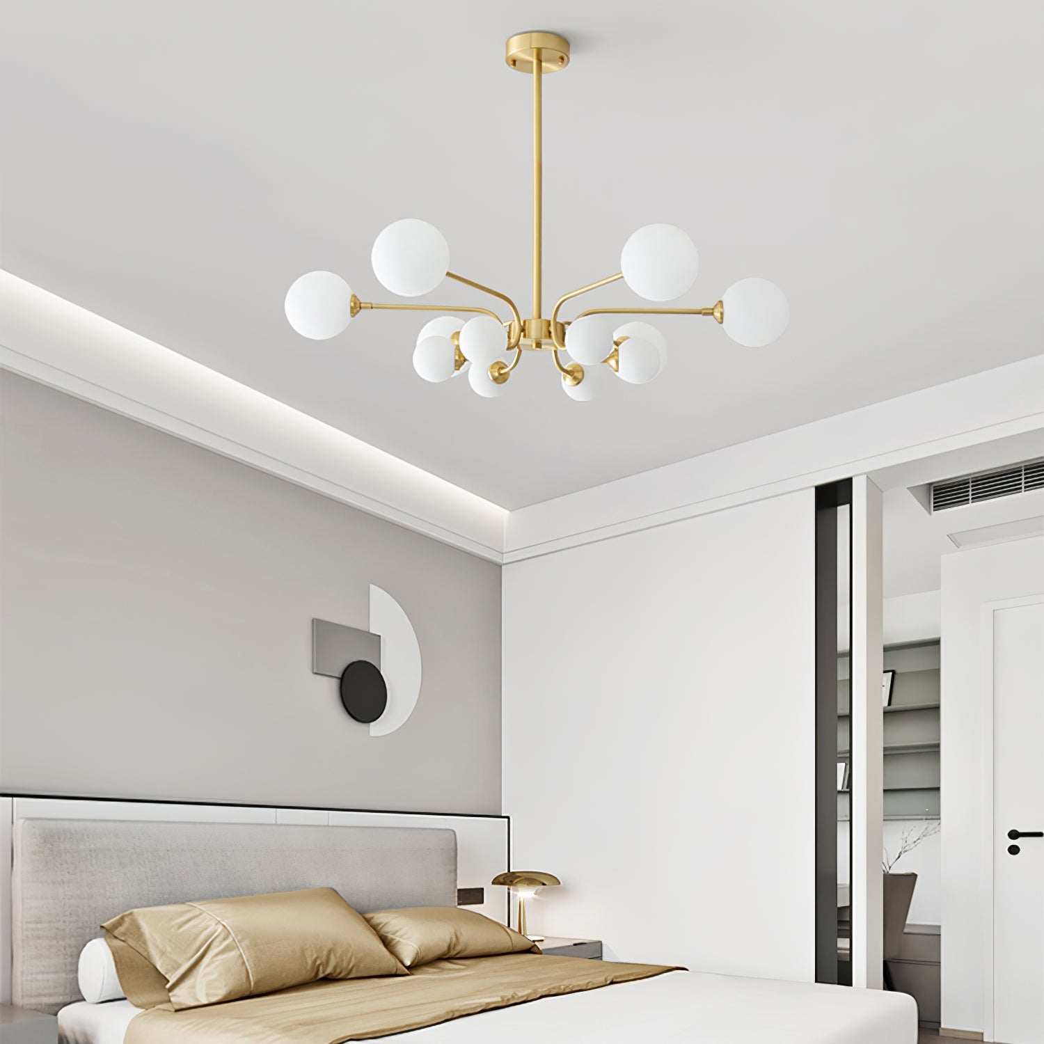 Aurora Chandelier Globe Arm Modern - Blowlighting