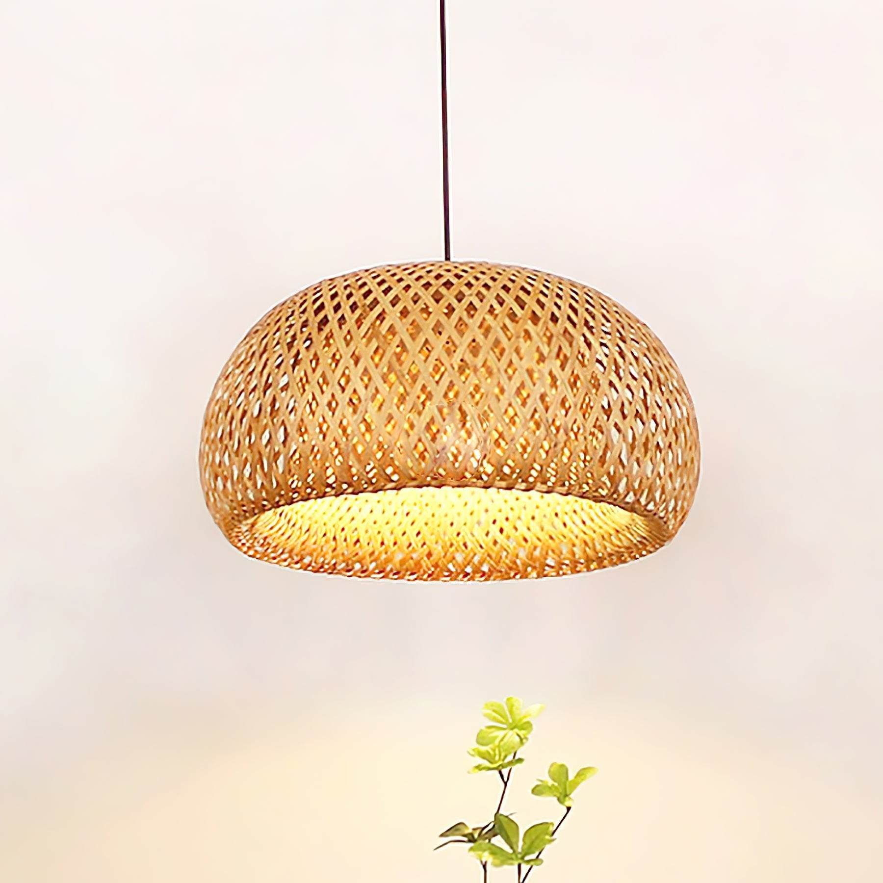 Bamboo Braided Pendant Lamp - Blowlighting