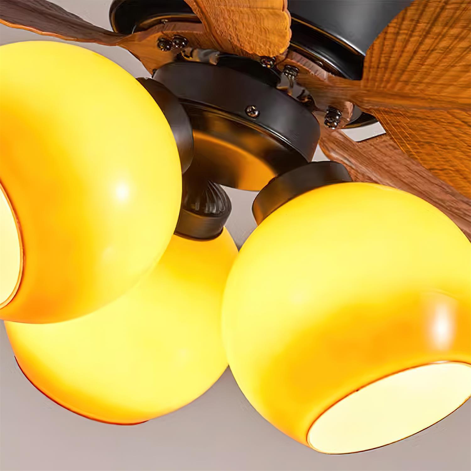 Nerina Tropical Glass Ceiling Fan Light - Blowlighting