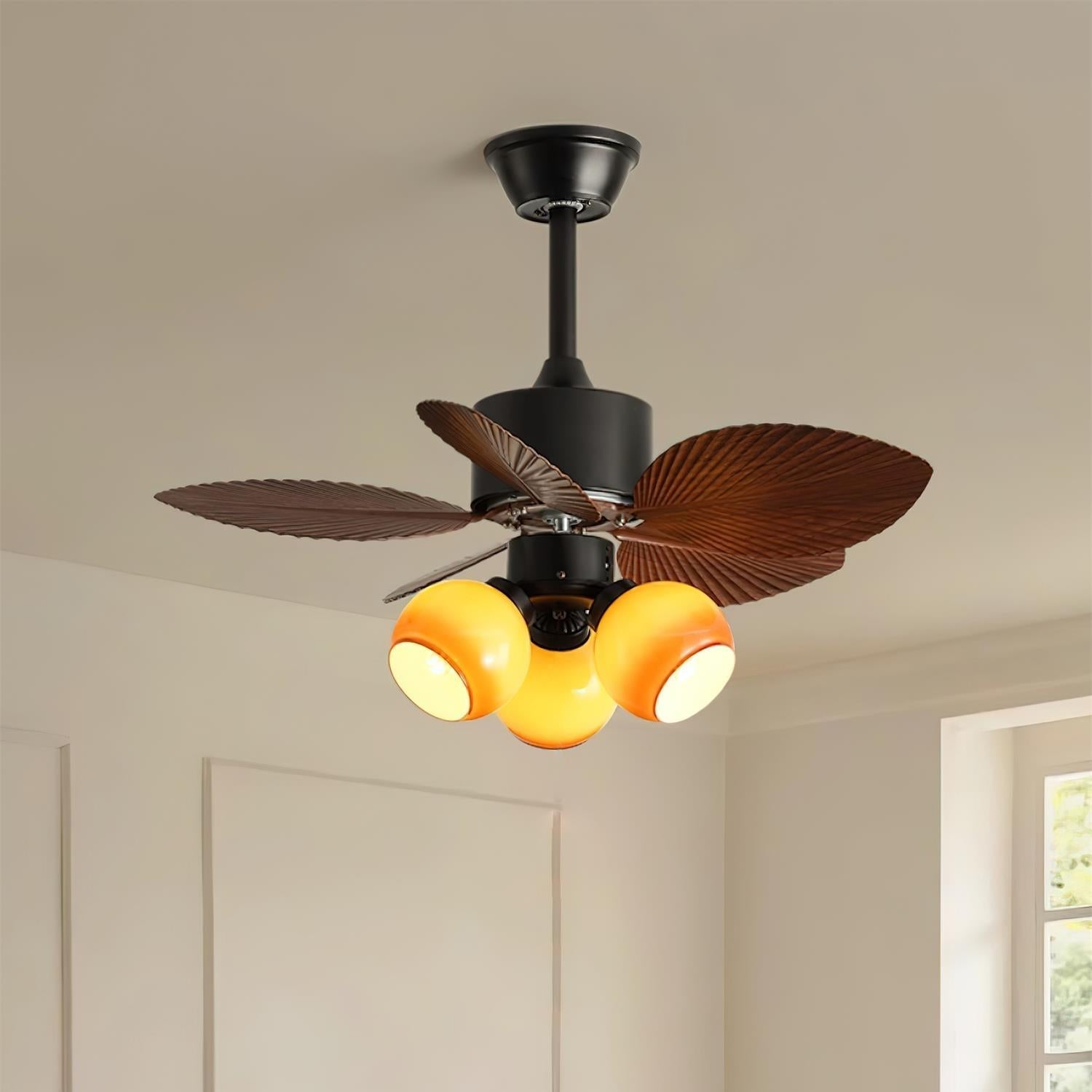 Nerina Tropical Glass Ceiling Fan Light - Blowlighting