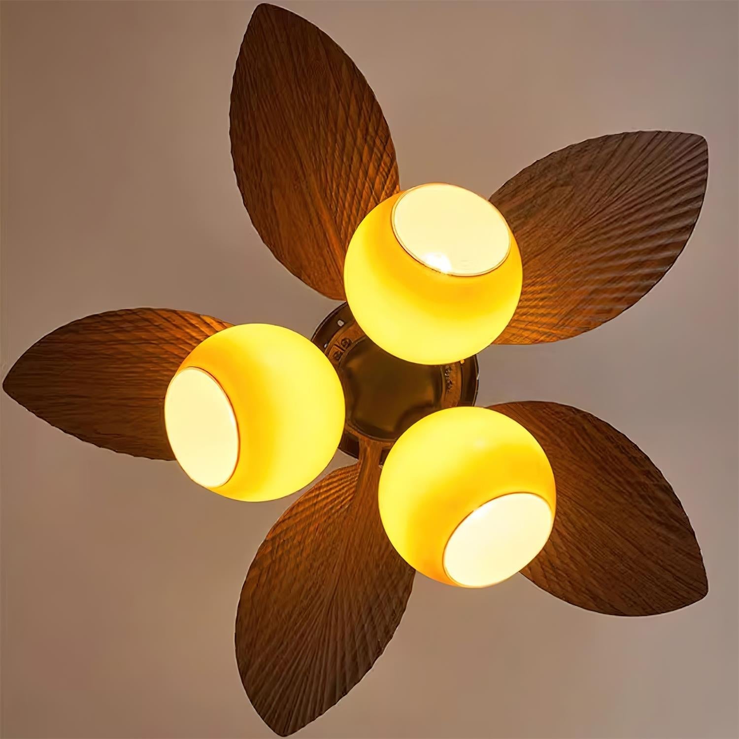 Nerina Tropical Glass Ceiling Fan Light - Blowlighting