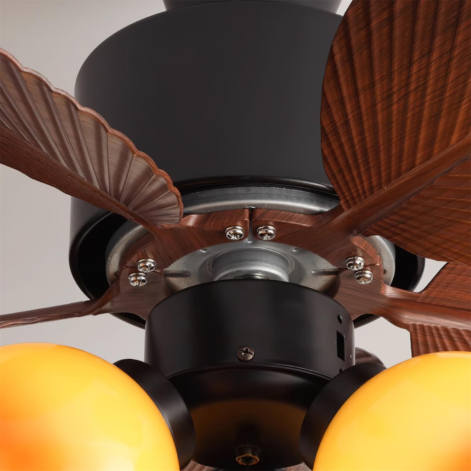 Nerina Tropical Glass Ceiling Fan Light - Blowlighting