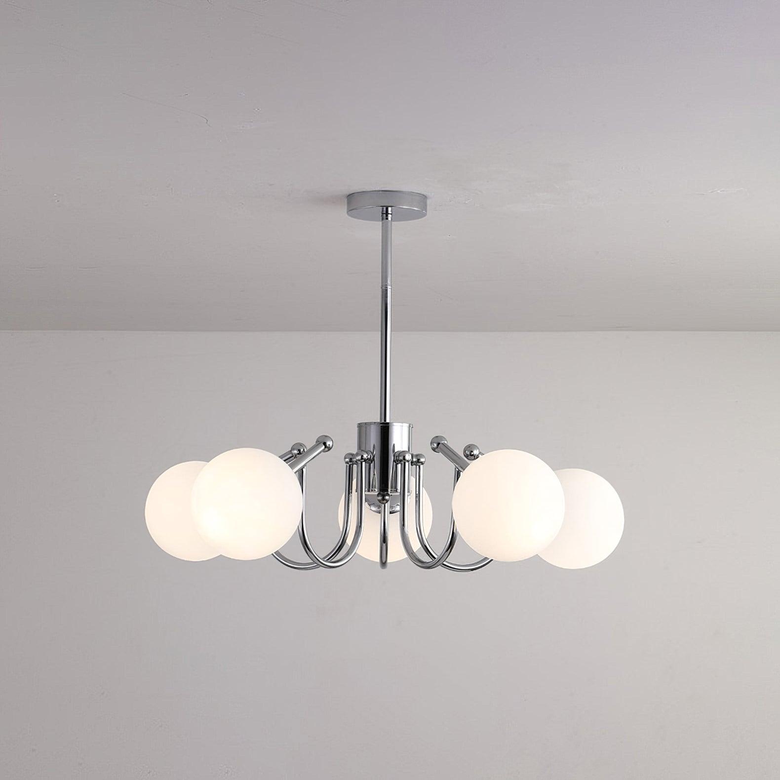 Aurora Chandelier Globe Chrome Modern - Blowlighting