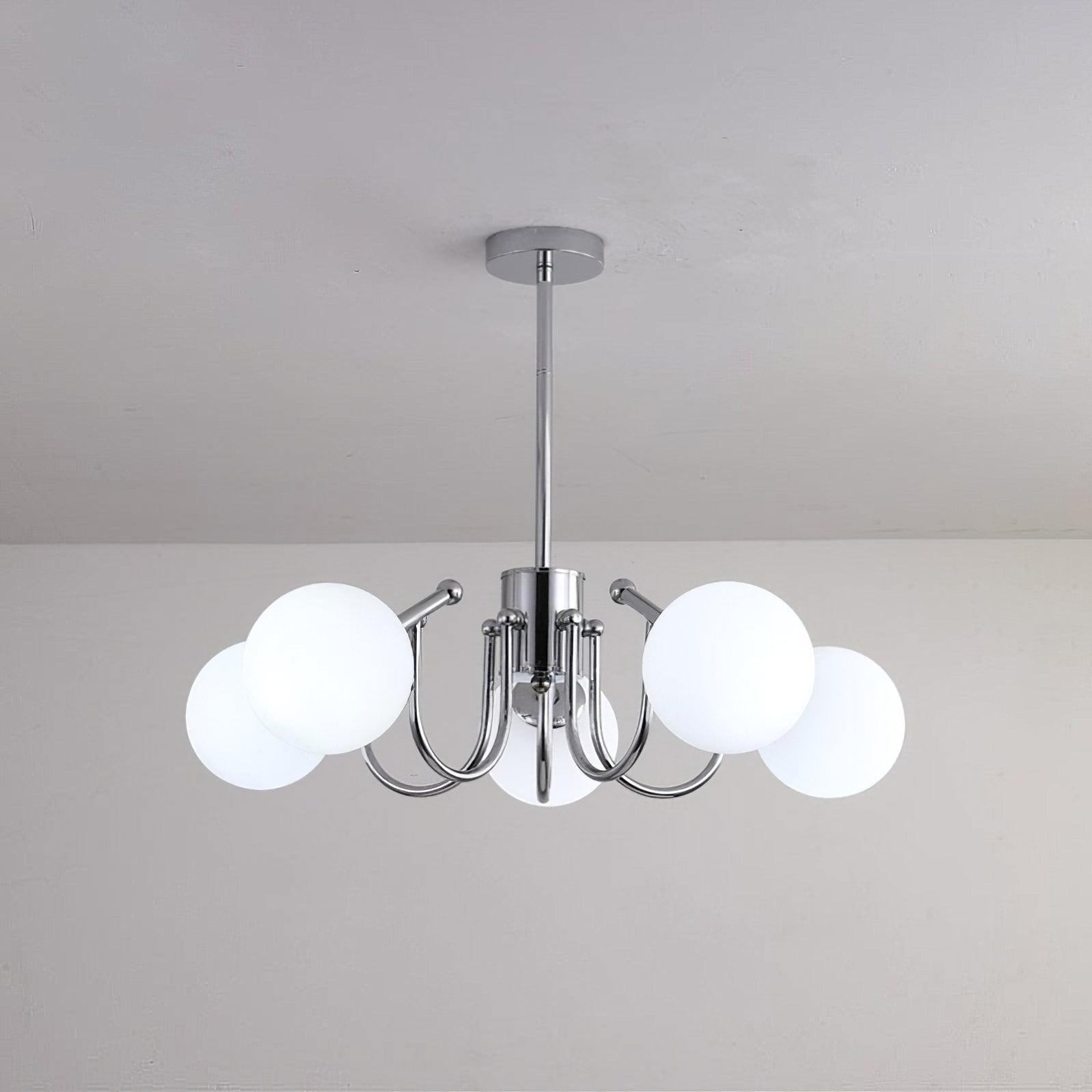 Aurora Chandelier Globe Chrome Modern - Blowlighting