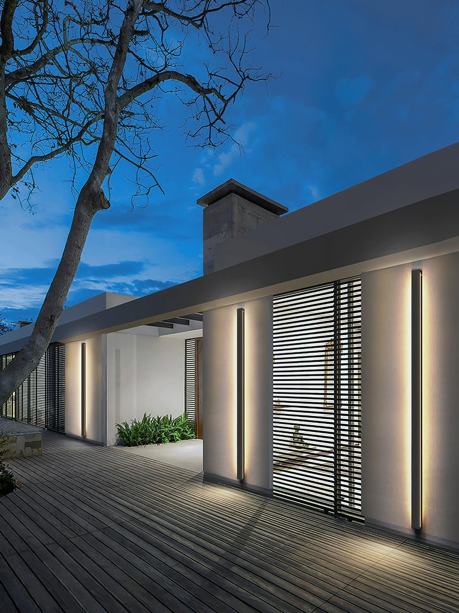 Long Strip Solar Outdoor Sconce - Blowlighting