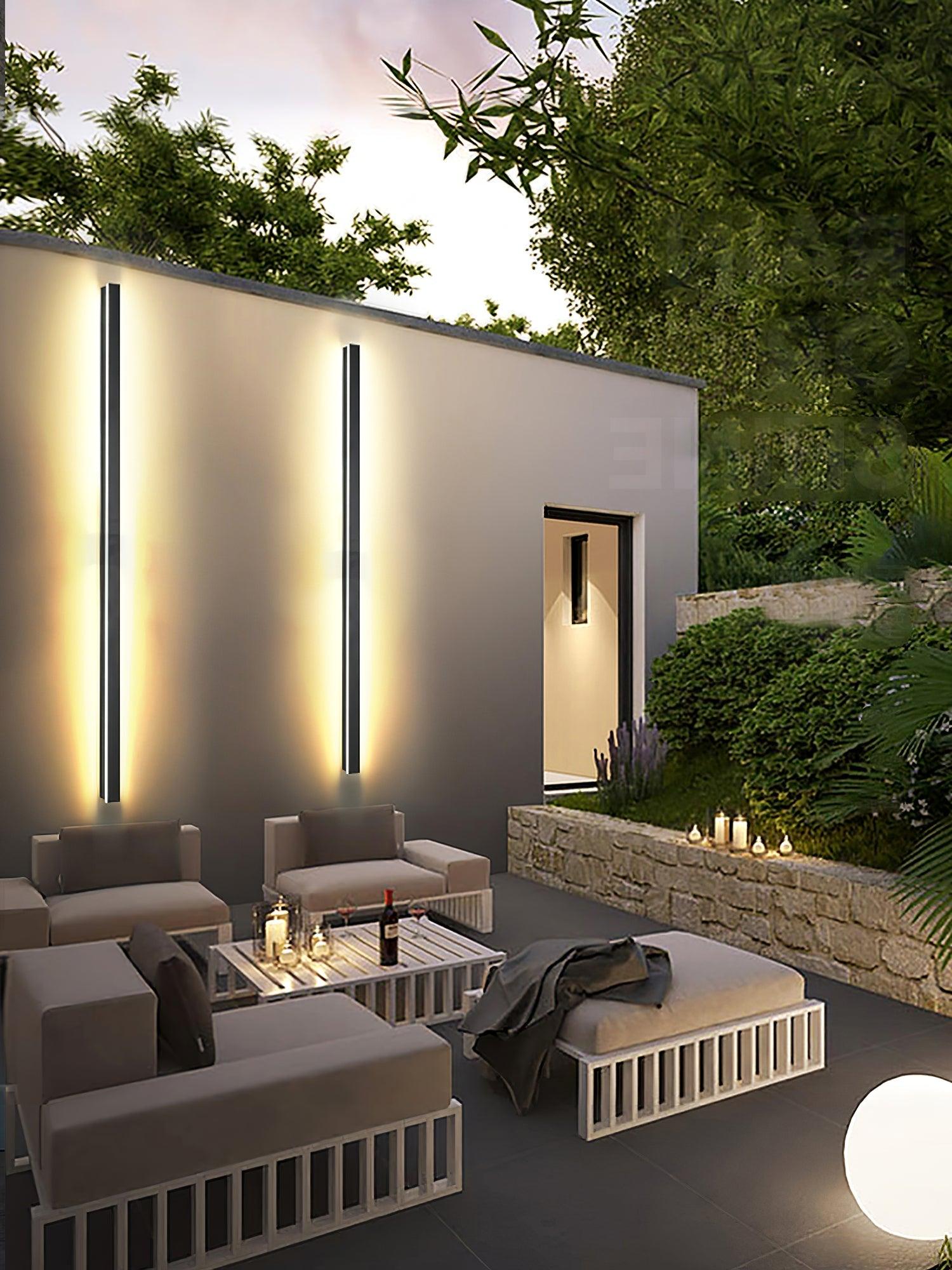 Long Strip Solar Outdoor Sconce - Blowlighting