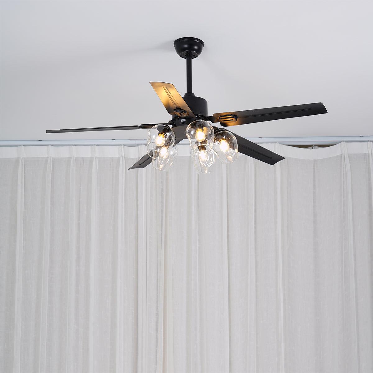 Black Vintage Ceiling Fan Light - Blowlighting