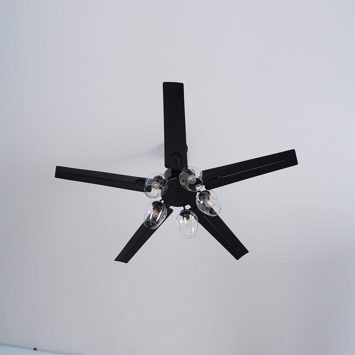 Black Vintage Ceiling Fan Light - Blowlighting