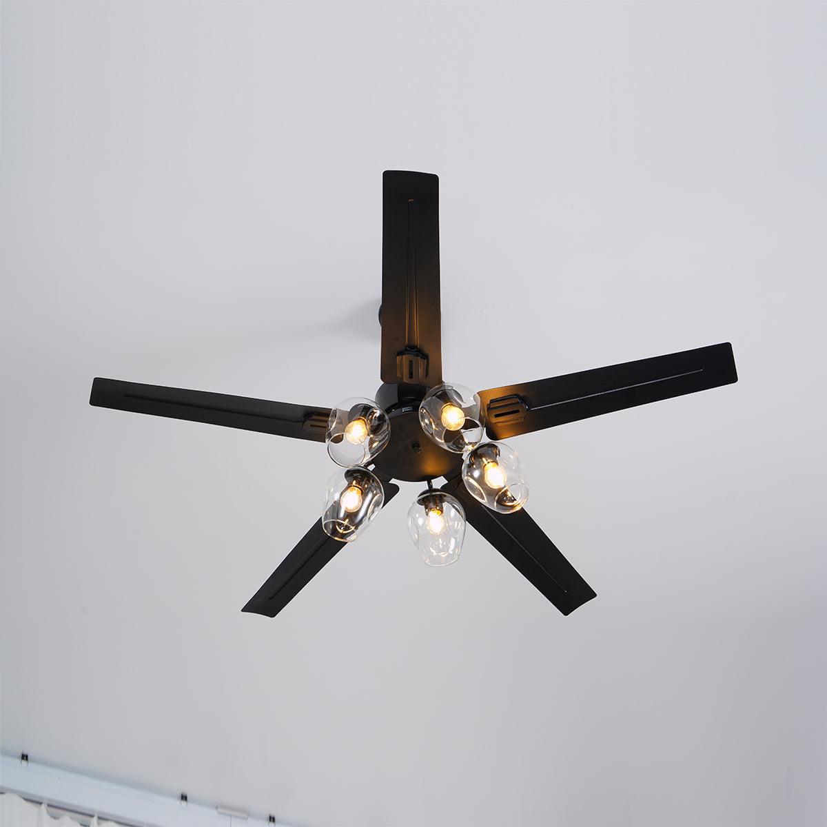 Black Vintage Ceiling Fan Light - Blowlighting