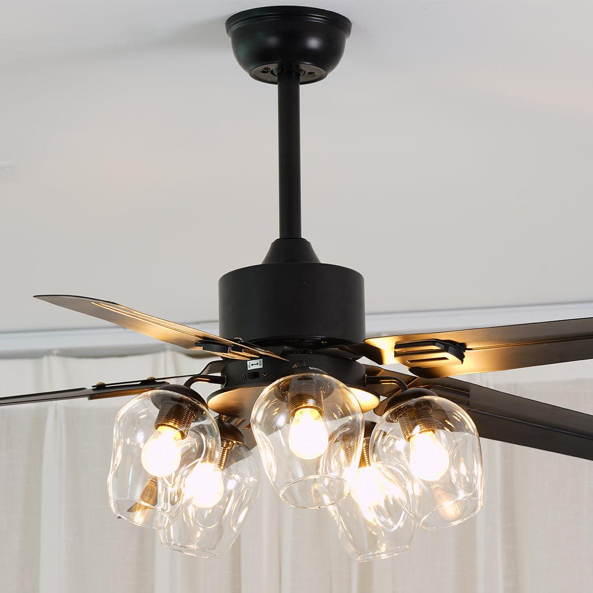 Black Vintage Ceiling Fan Light - Blowlighting