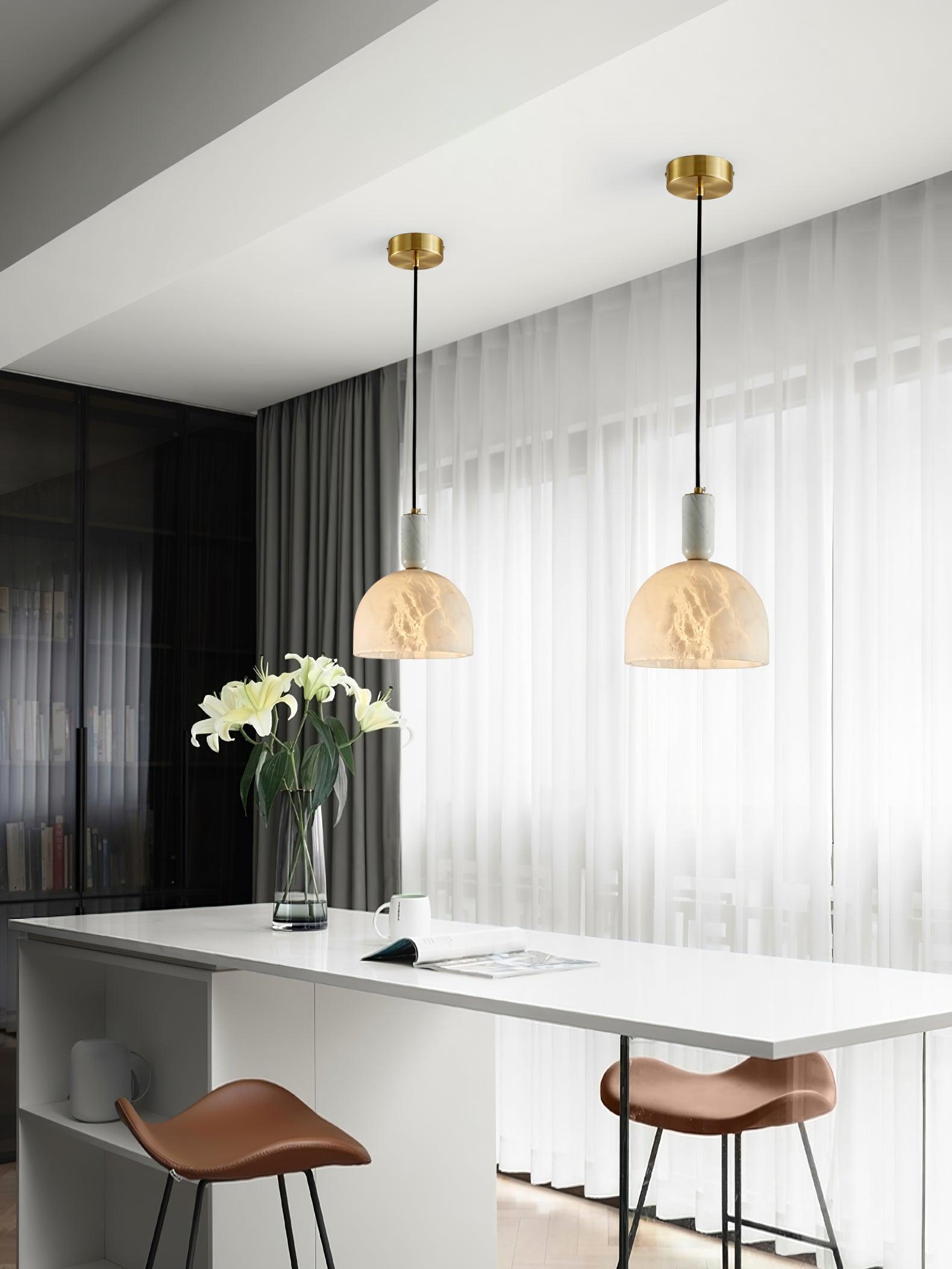 Culiror Minimalist Alabaster Pendant Light - Blowlighting