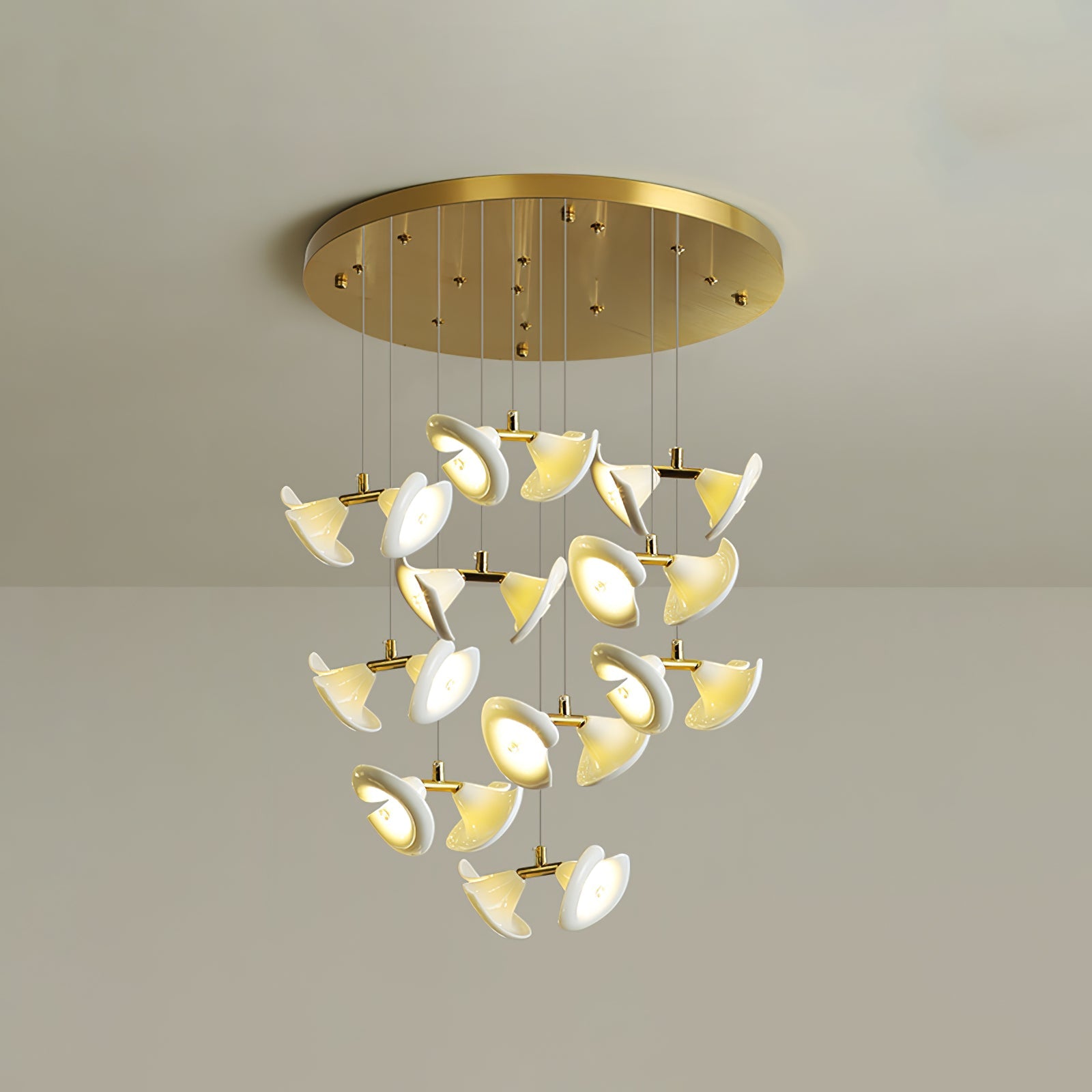 Ernoreth Art Deco Ceramic Chandelier - Blowlighting