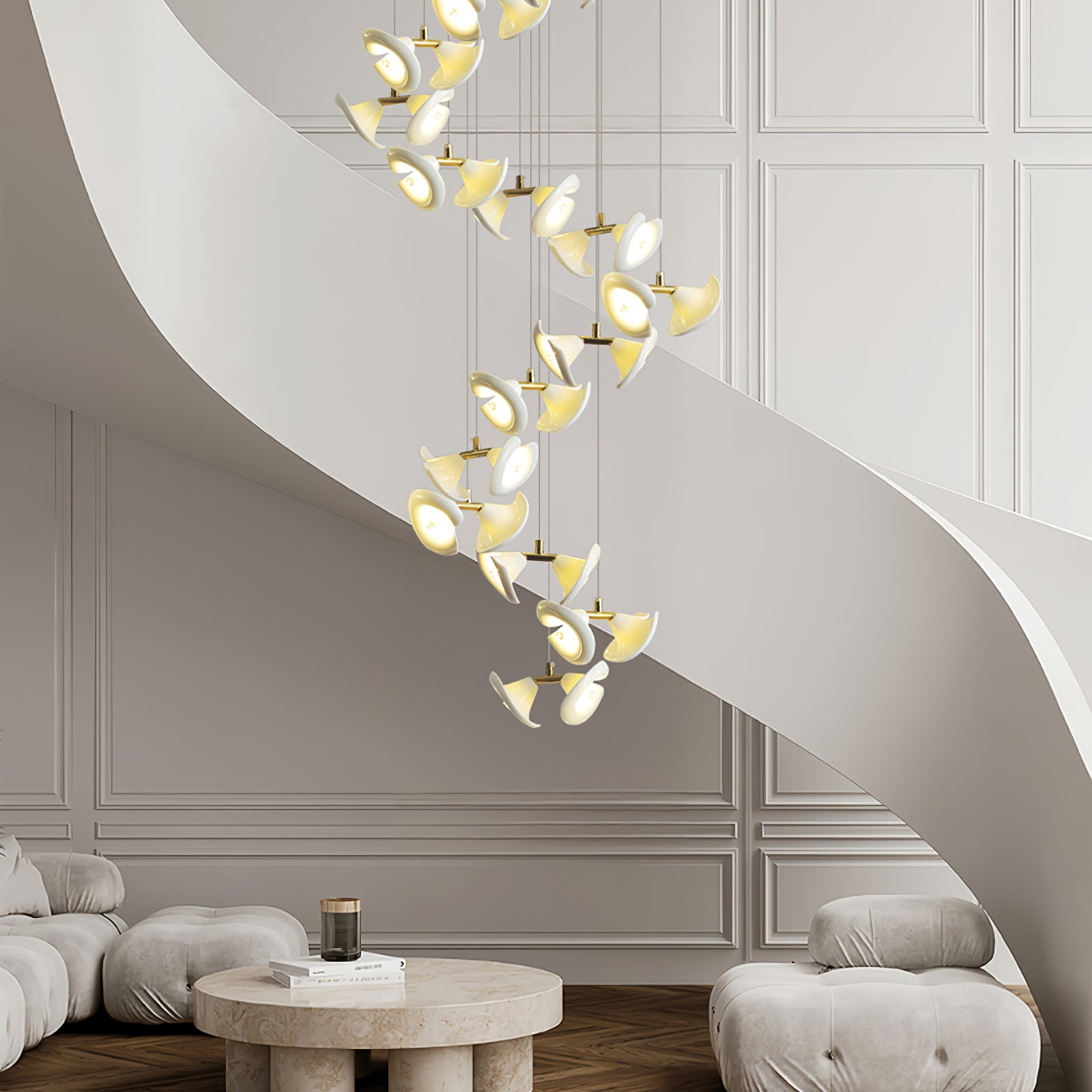 Ernoreth Art Deco Ceramic Chandelier - Blowlighting