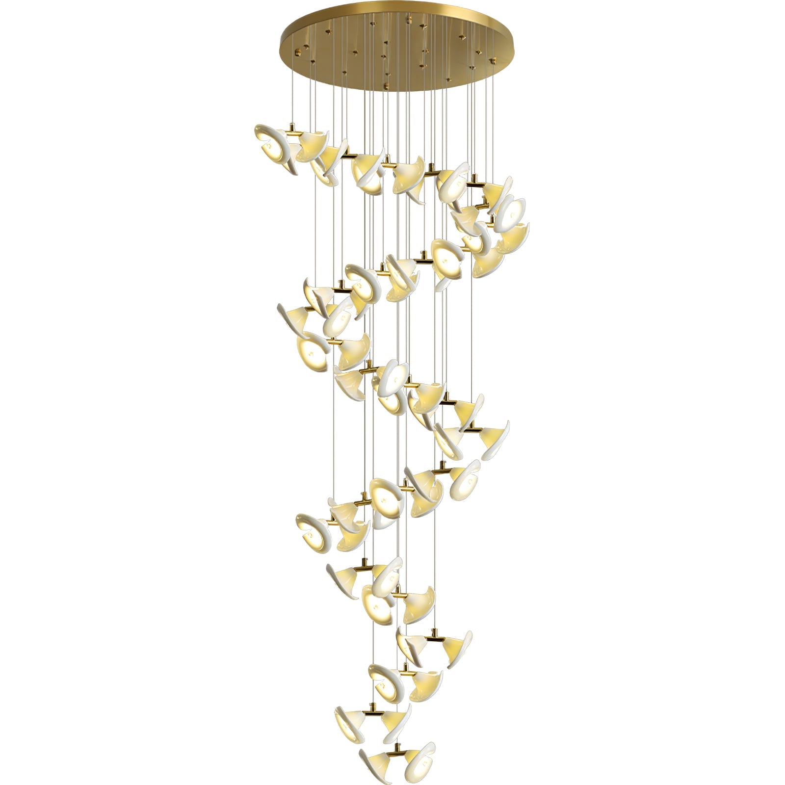 Ernoreth Art Deco Ceramic Chandelier - Blowlighting