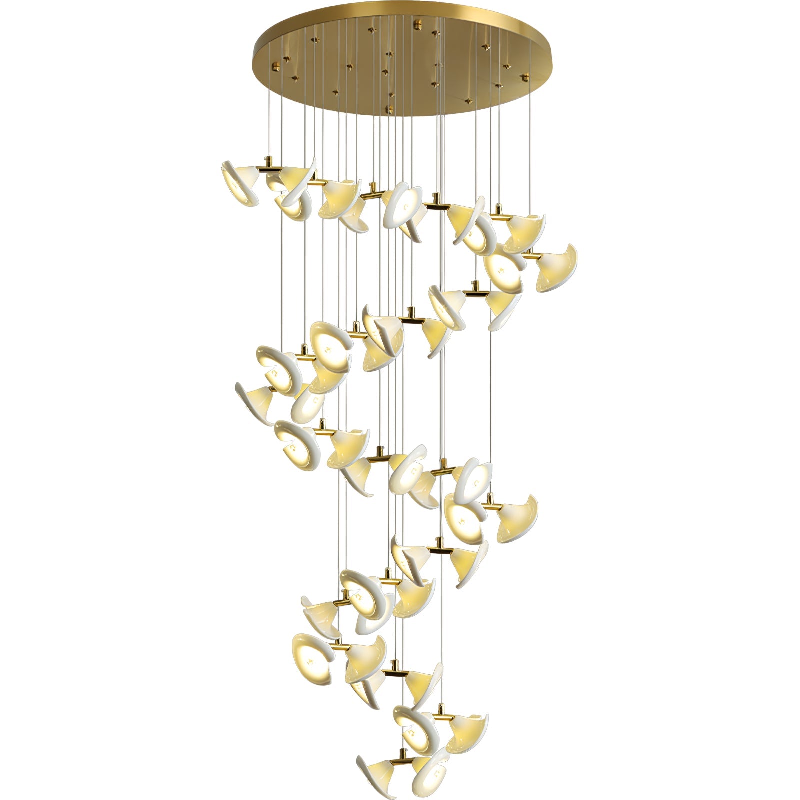 Ernoreth Art Deco Ceramic Chandelier - Blowlighting