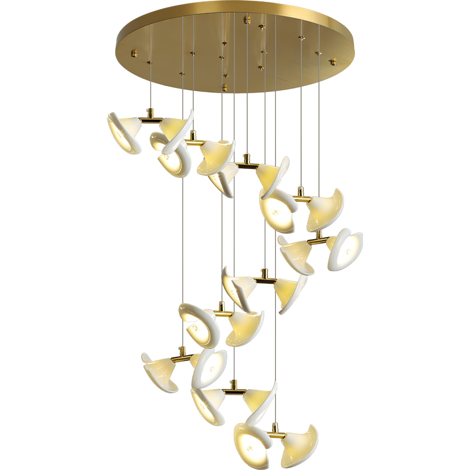 Ernoreth Art Deco Ceramic Chandelier - Blowlighting