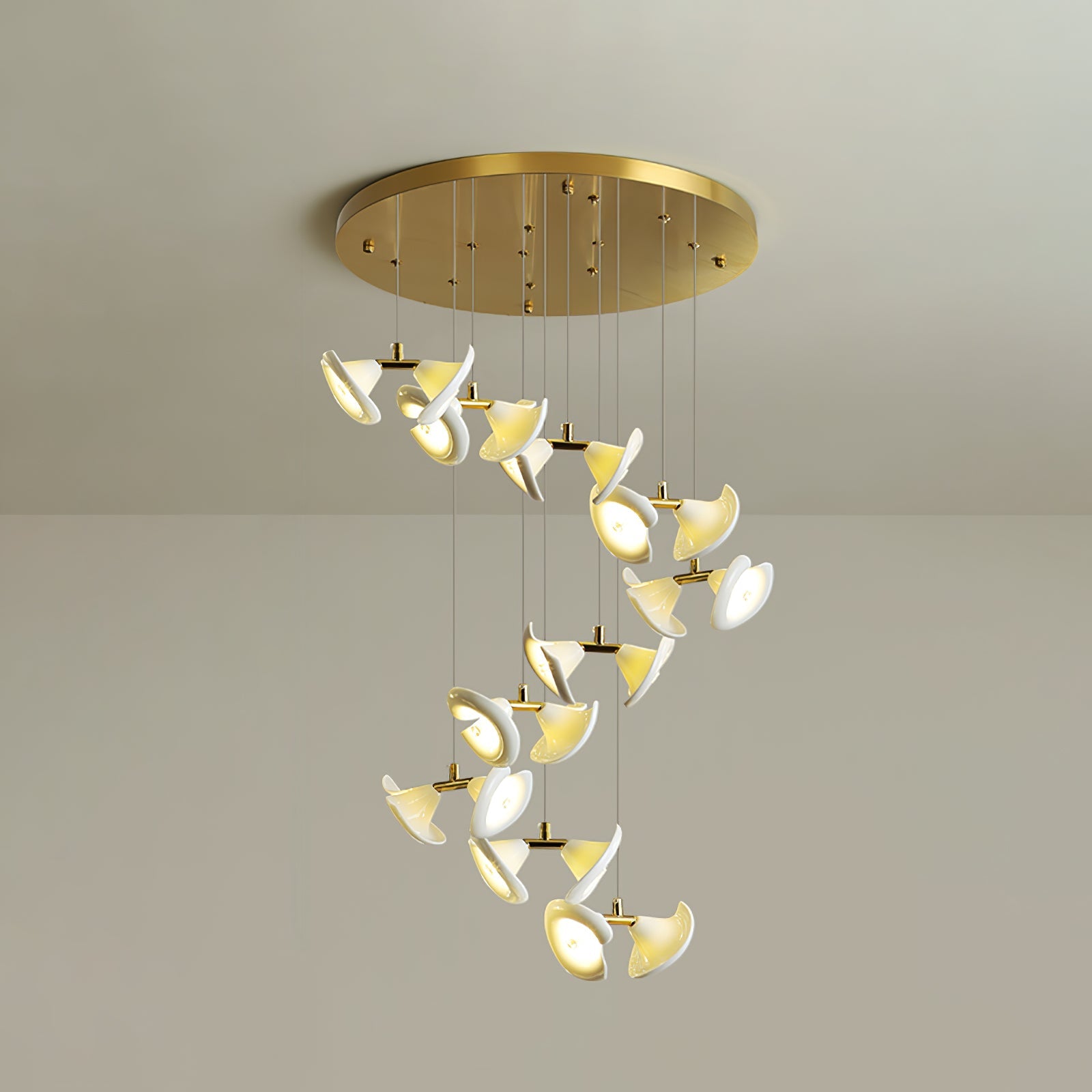 Ernoreth Art Deco Ceramic Chandelier - Blowlighting