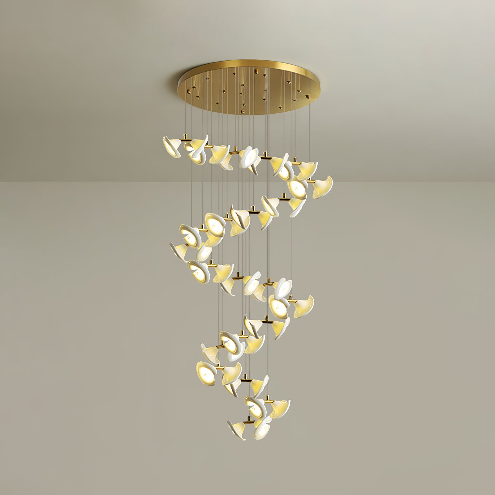 Ernoreth Art Deco Ceramic Chandelier - Blowlighting
