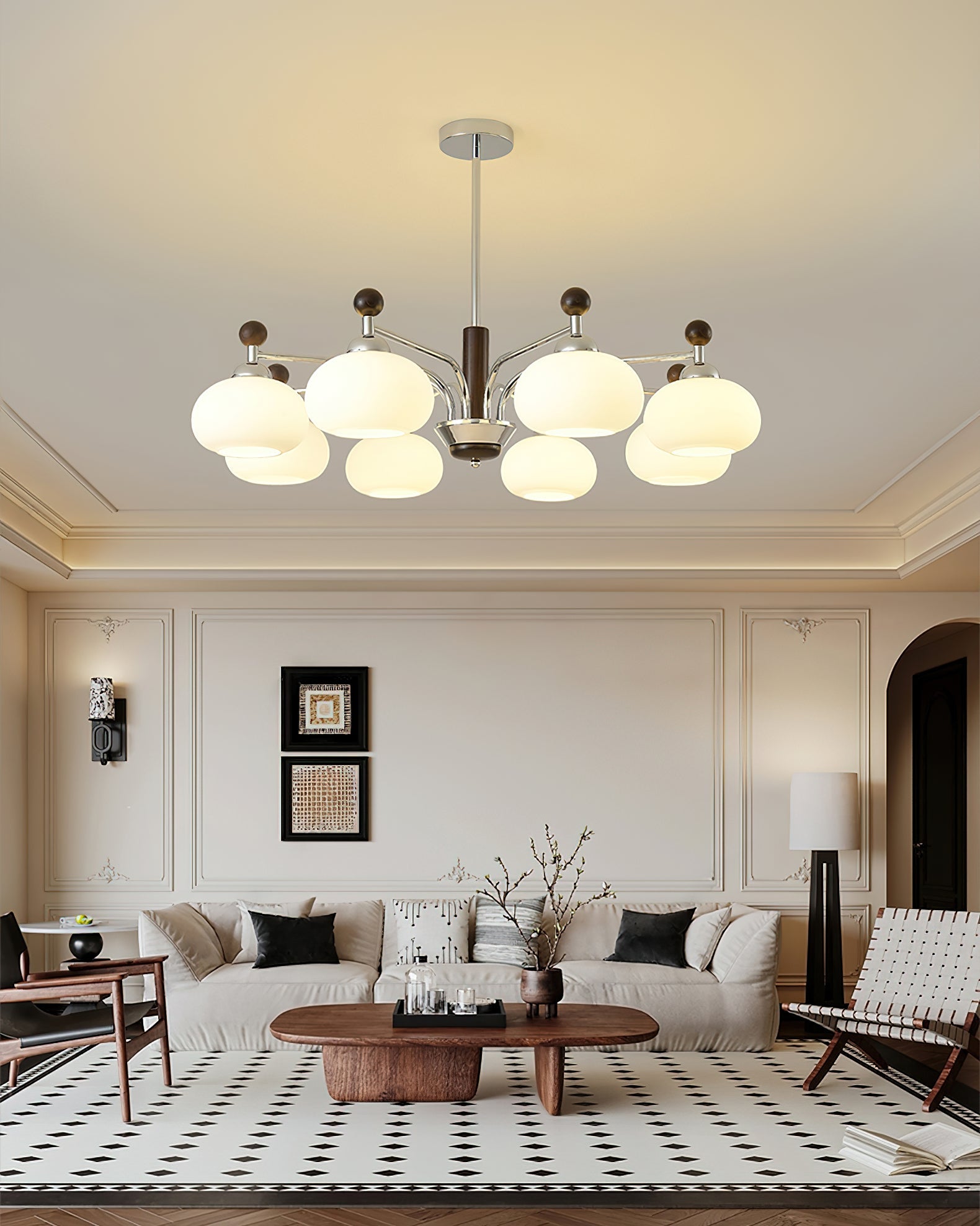 Aurora Chandelier Multi Arm Modern - Blowlighting