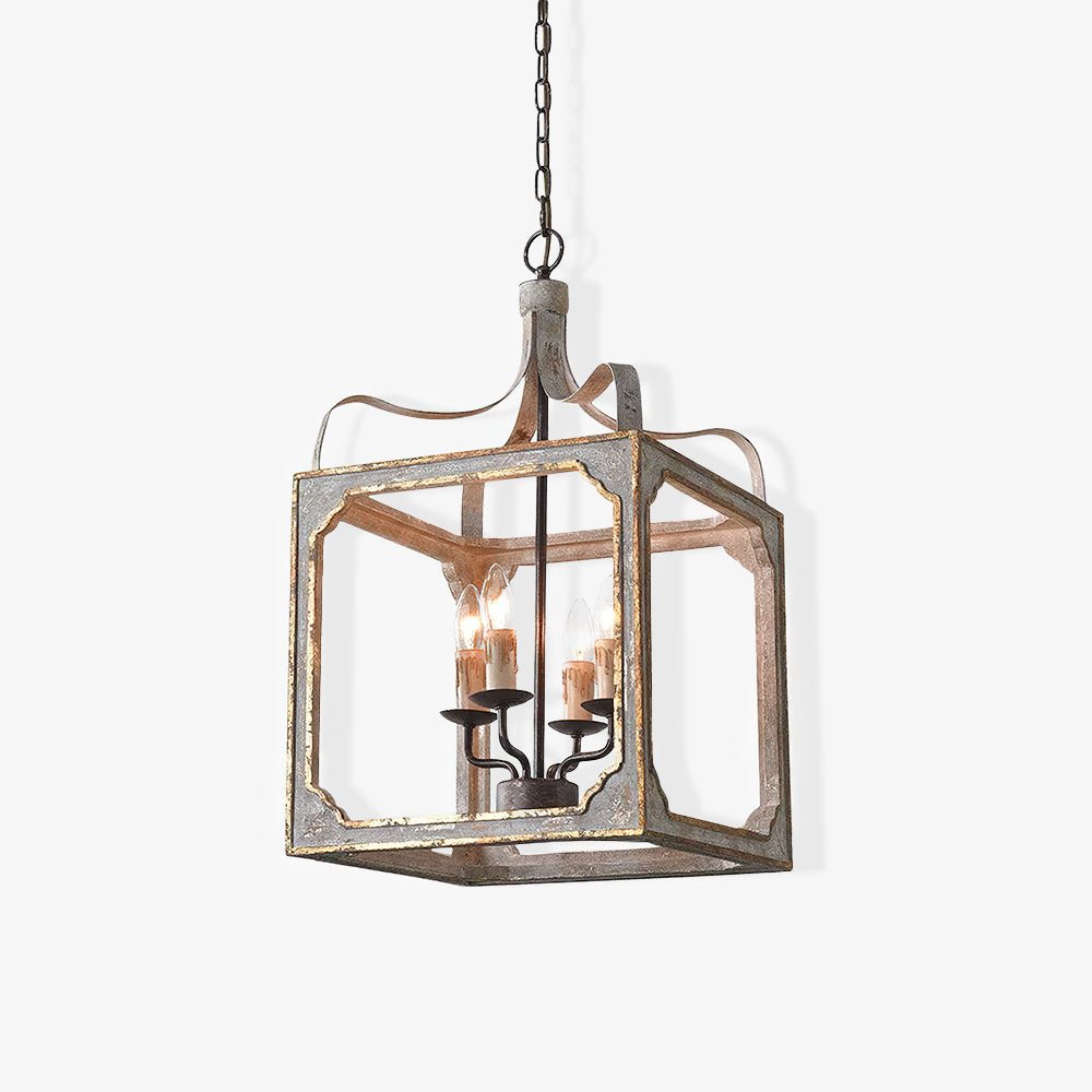 Boho Rustic Cube Chandelier - Blowlighting