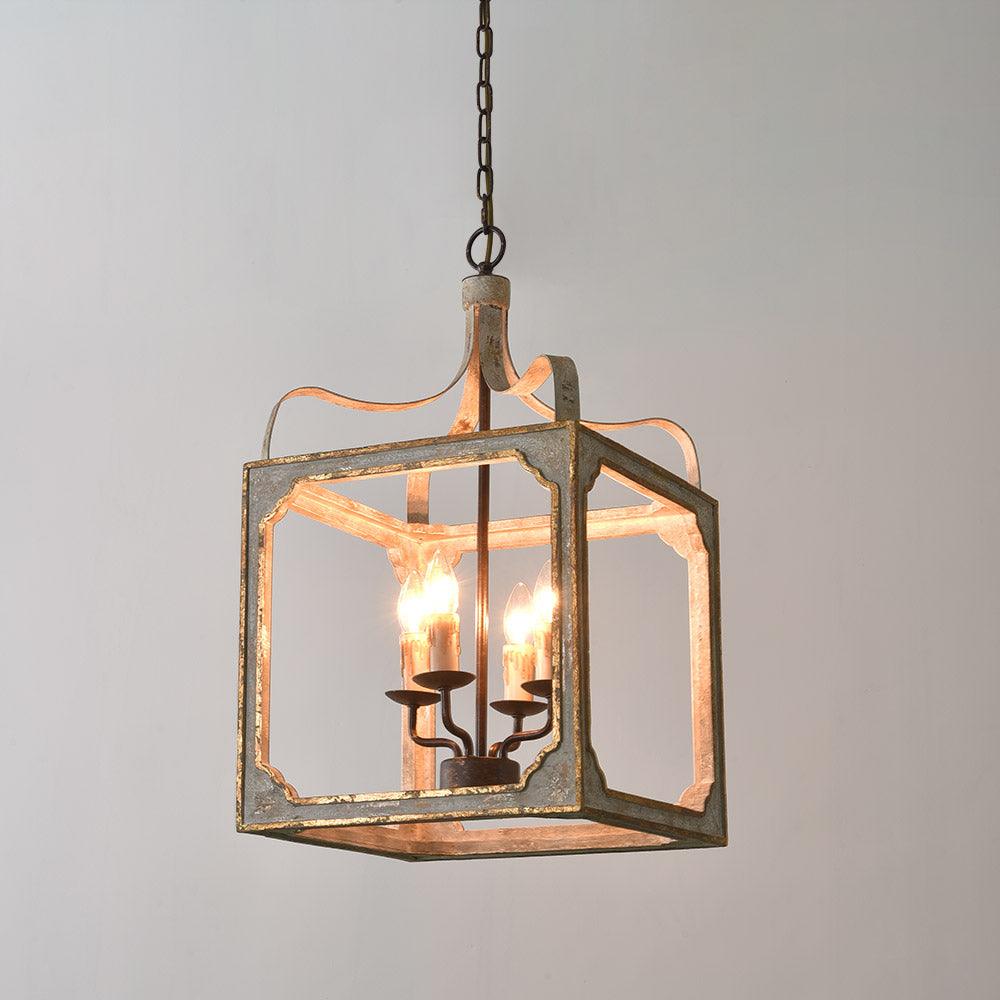Boho Rustic Cube Chandelier - Blowlighting