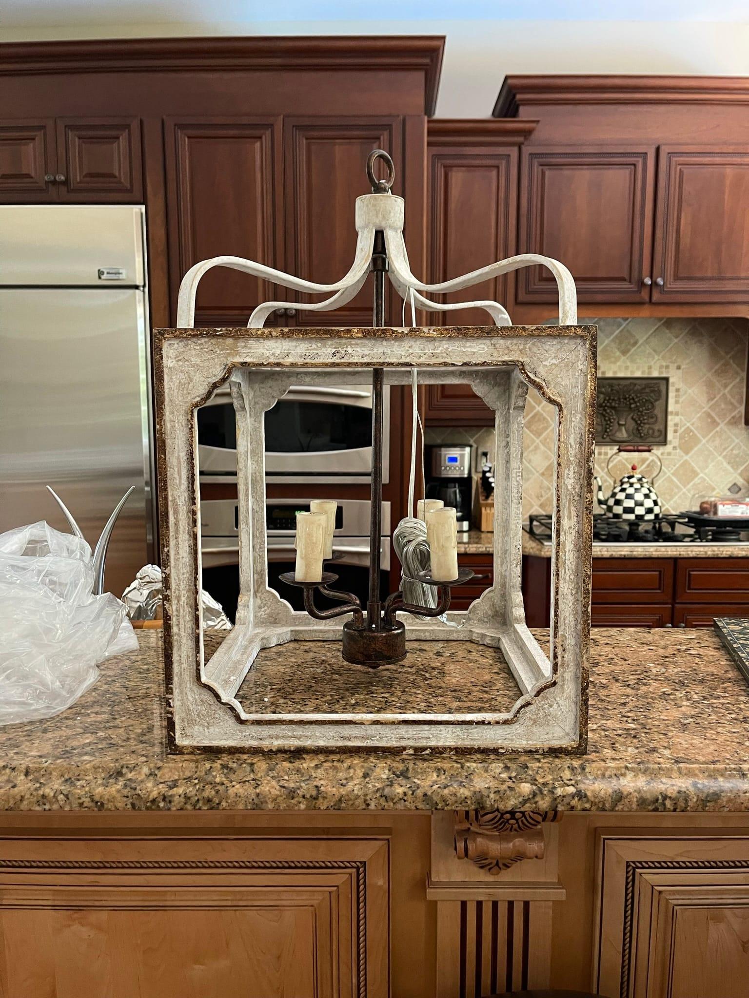 Boho Rustic Cube Chandelier - Blowlighting