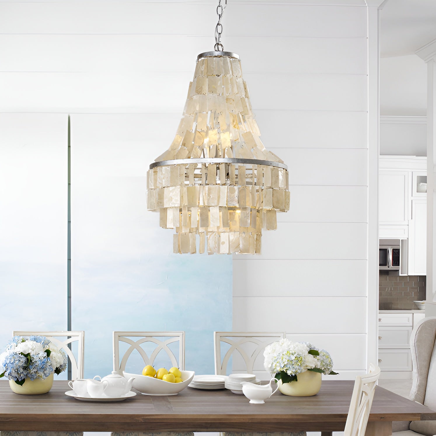 Aurora Chandelier Boho Shell Tiered - Blowlighting