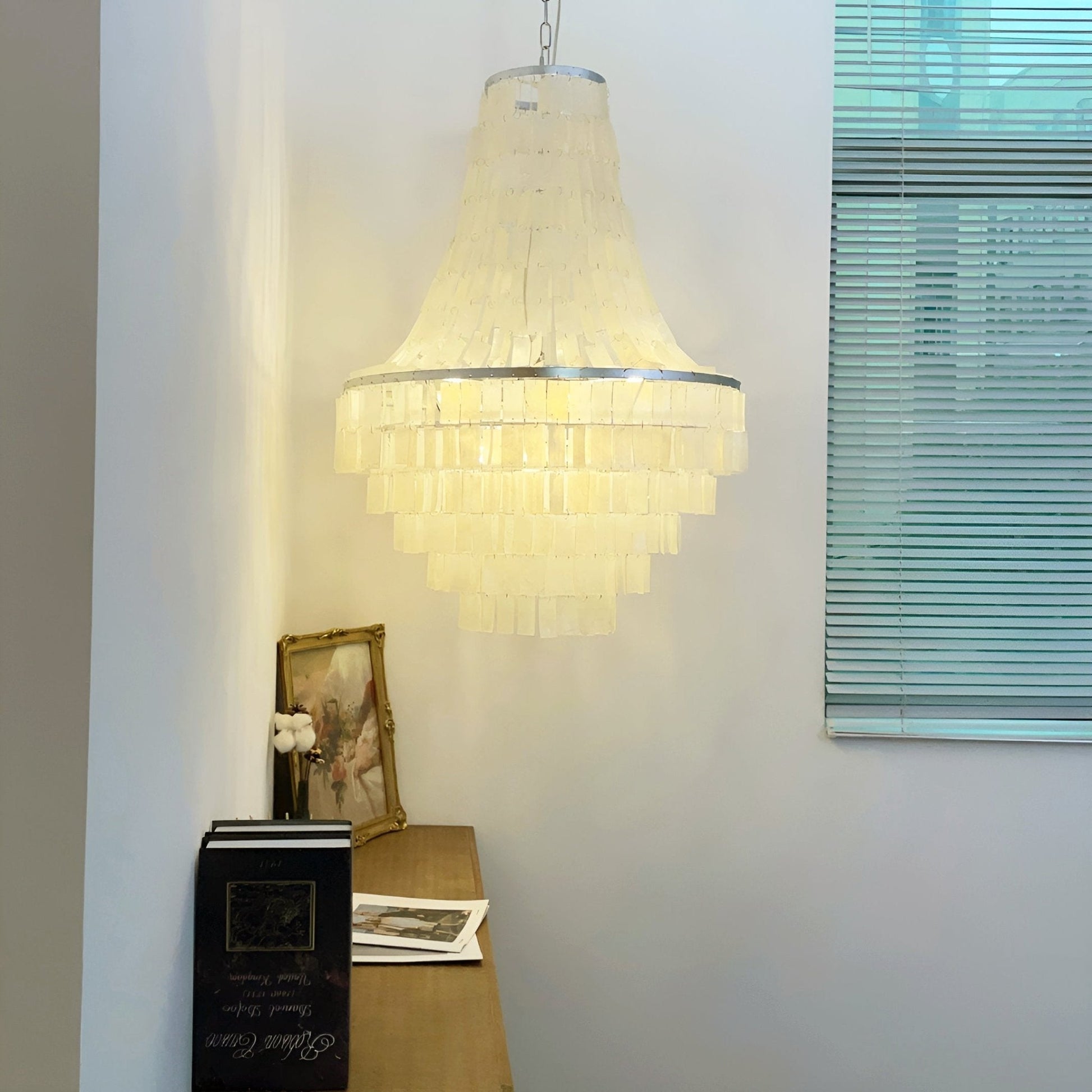 Aurora Chandelier Boho Shell Tiered - Blowlighting