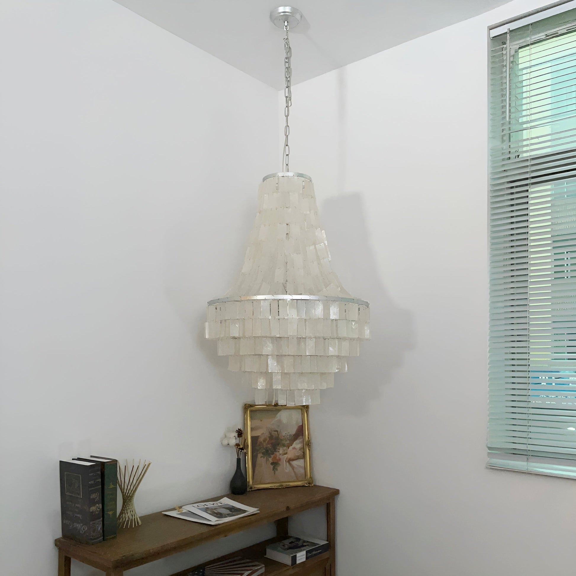 Aurora Chandelier Boho Shell Tiered - Blowlighting