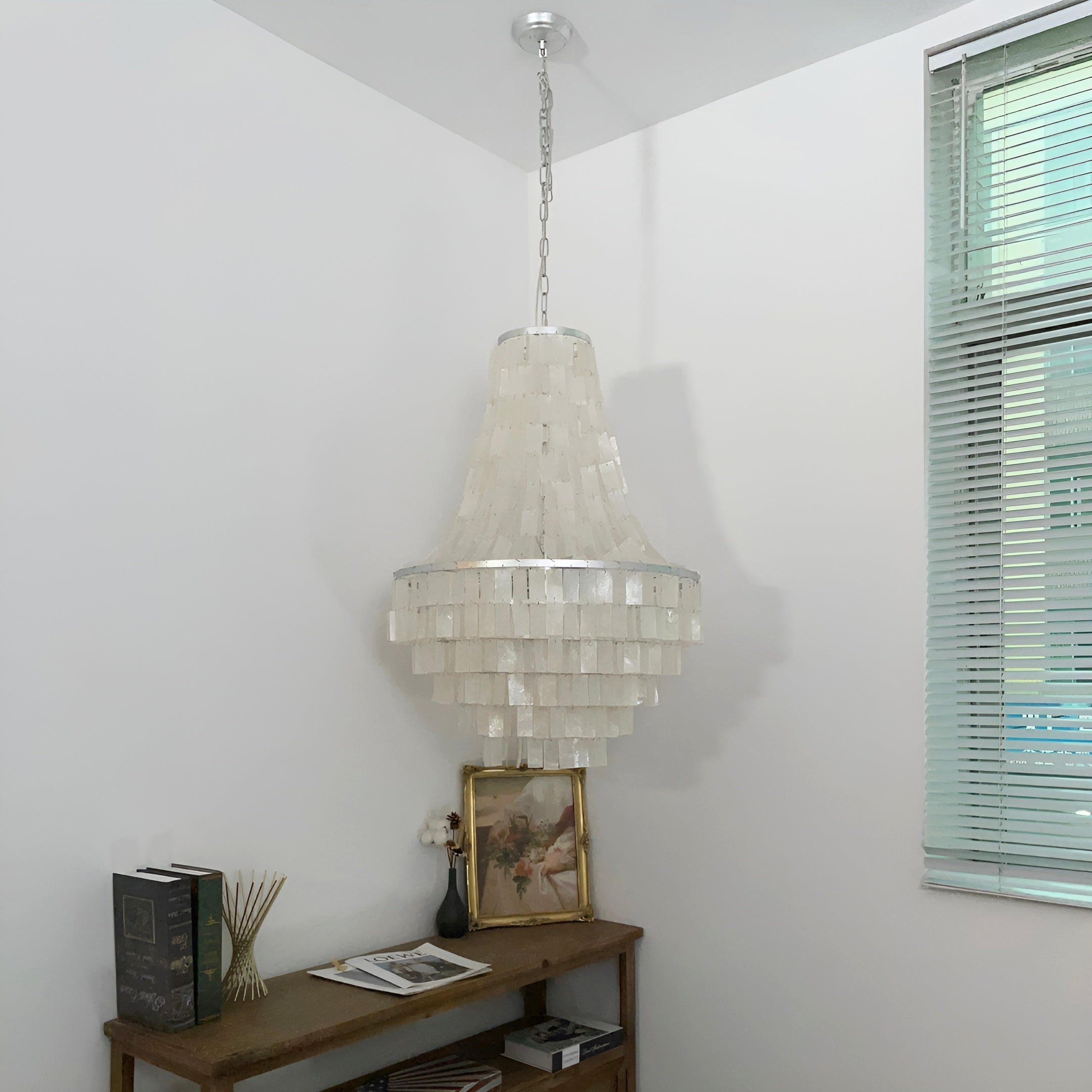 Aurora Chandelier Boho Shell Tiered - Blowlighting