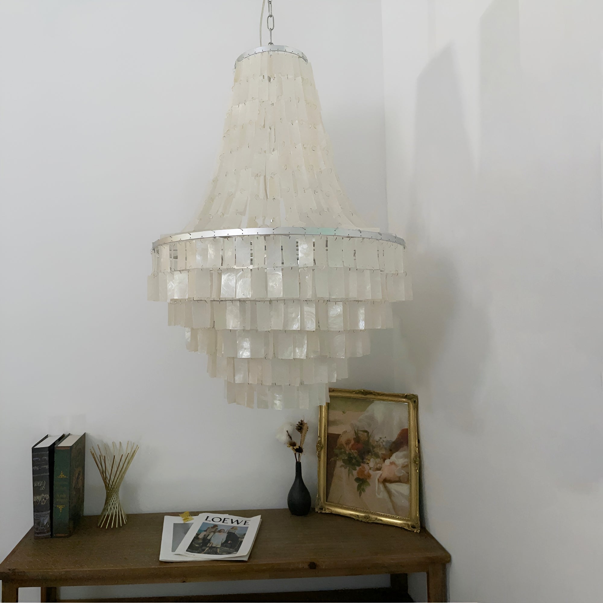 Aurora Chandelier Boho Shell Tiered - Blowlighting