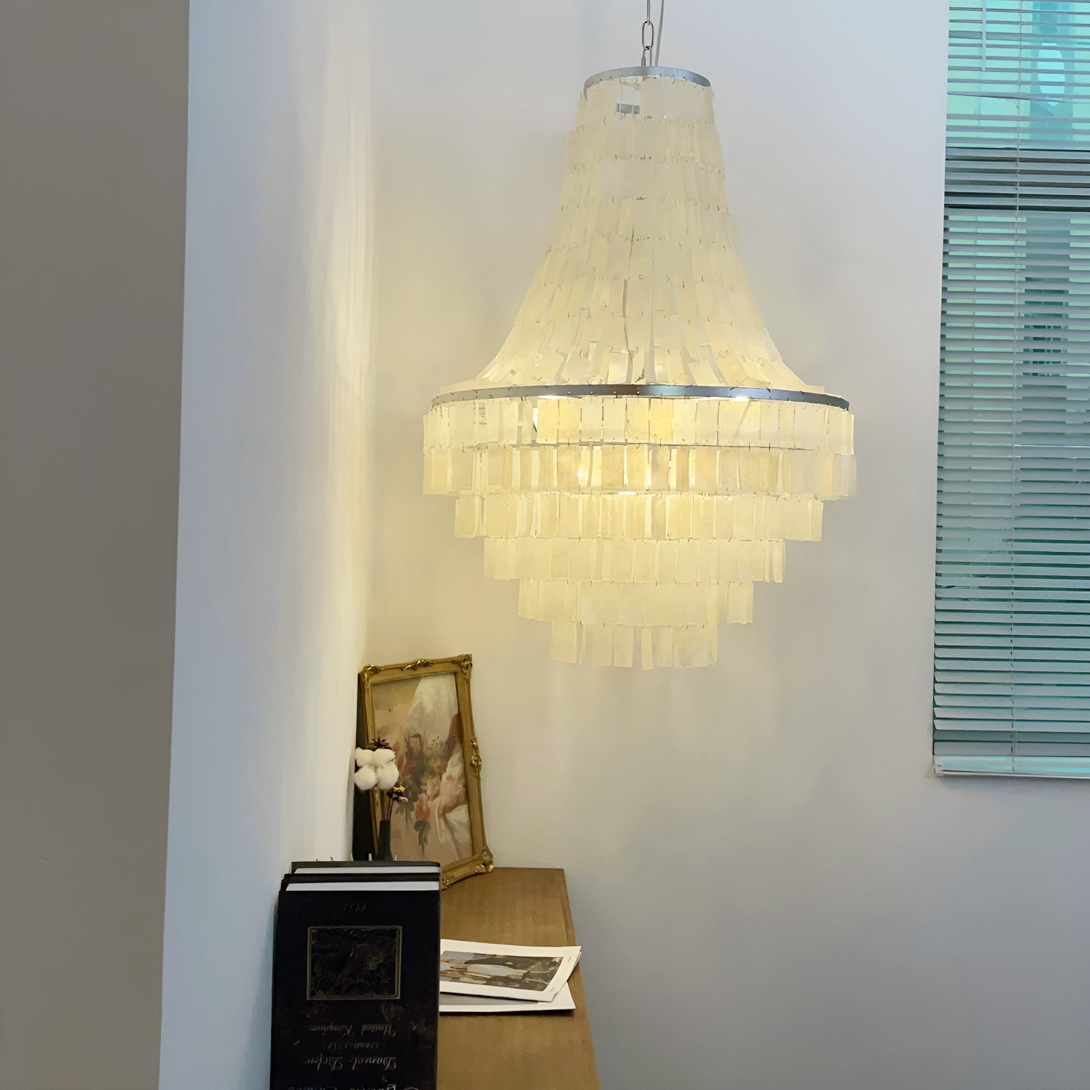 Aurora Chandelier Boho Shell Tiered - Blowlighting