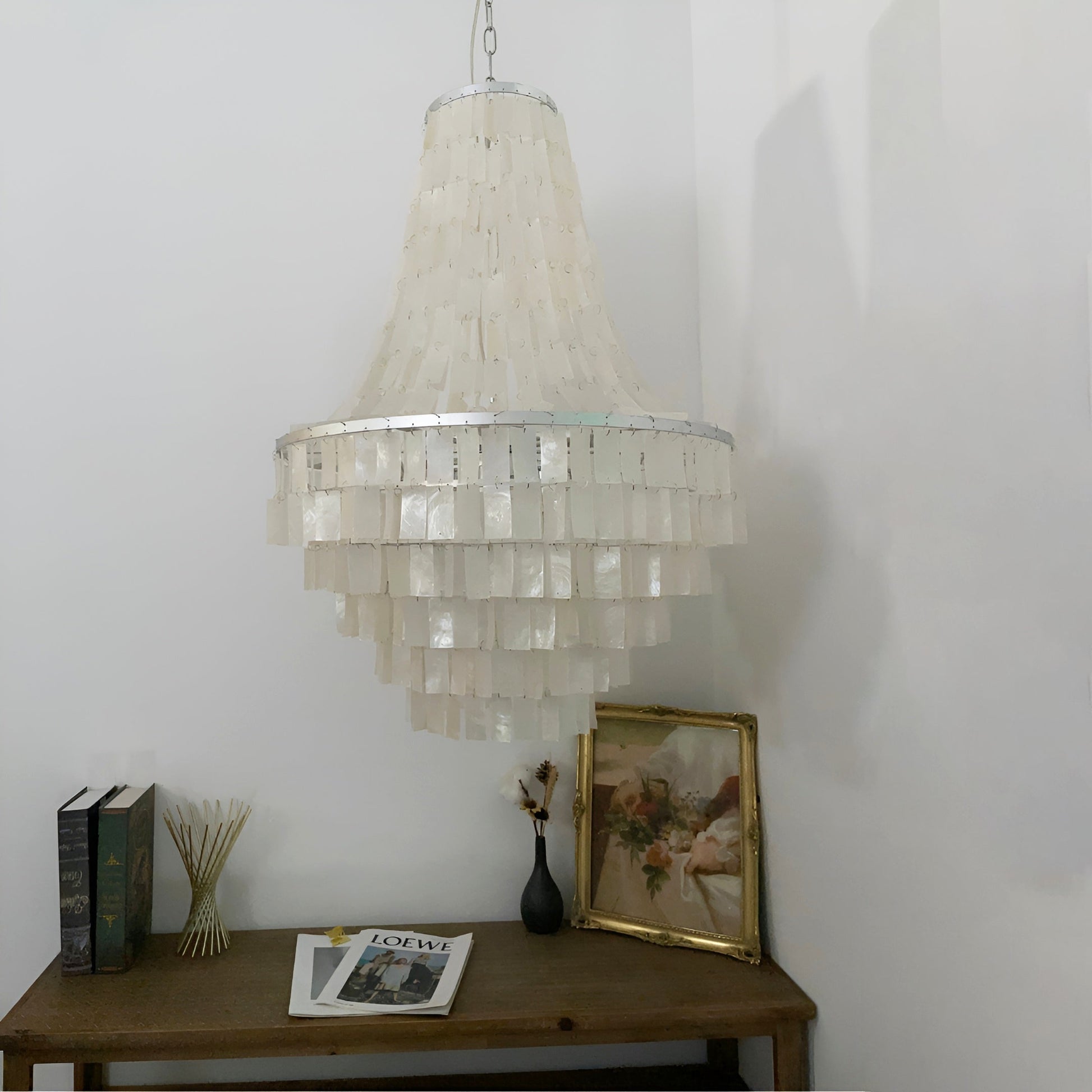 Aurora Chandelier Boho Shell Tiered - Blowlighting