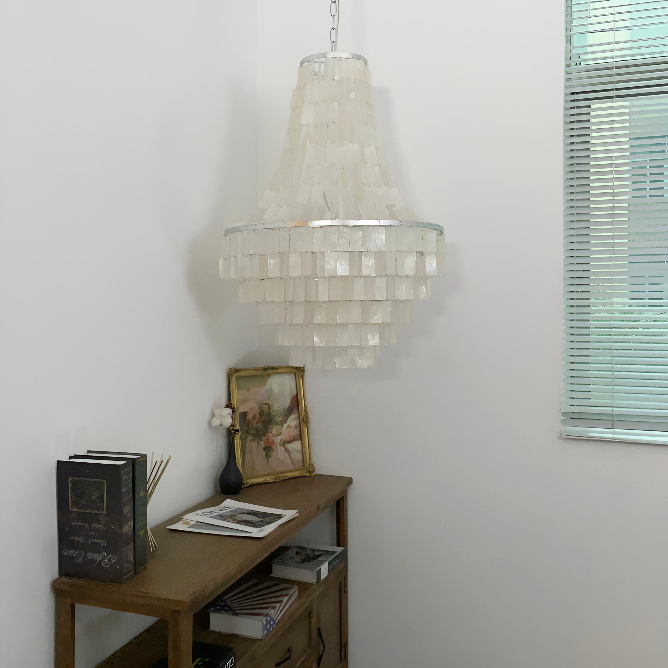 Aurora Chandelier Boho Shell Tiered - Blowlighting