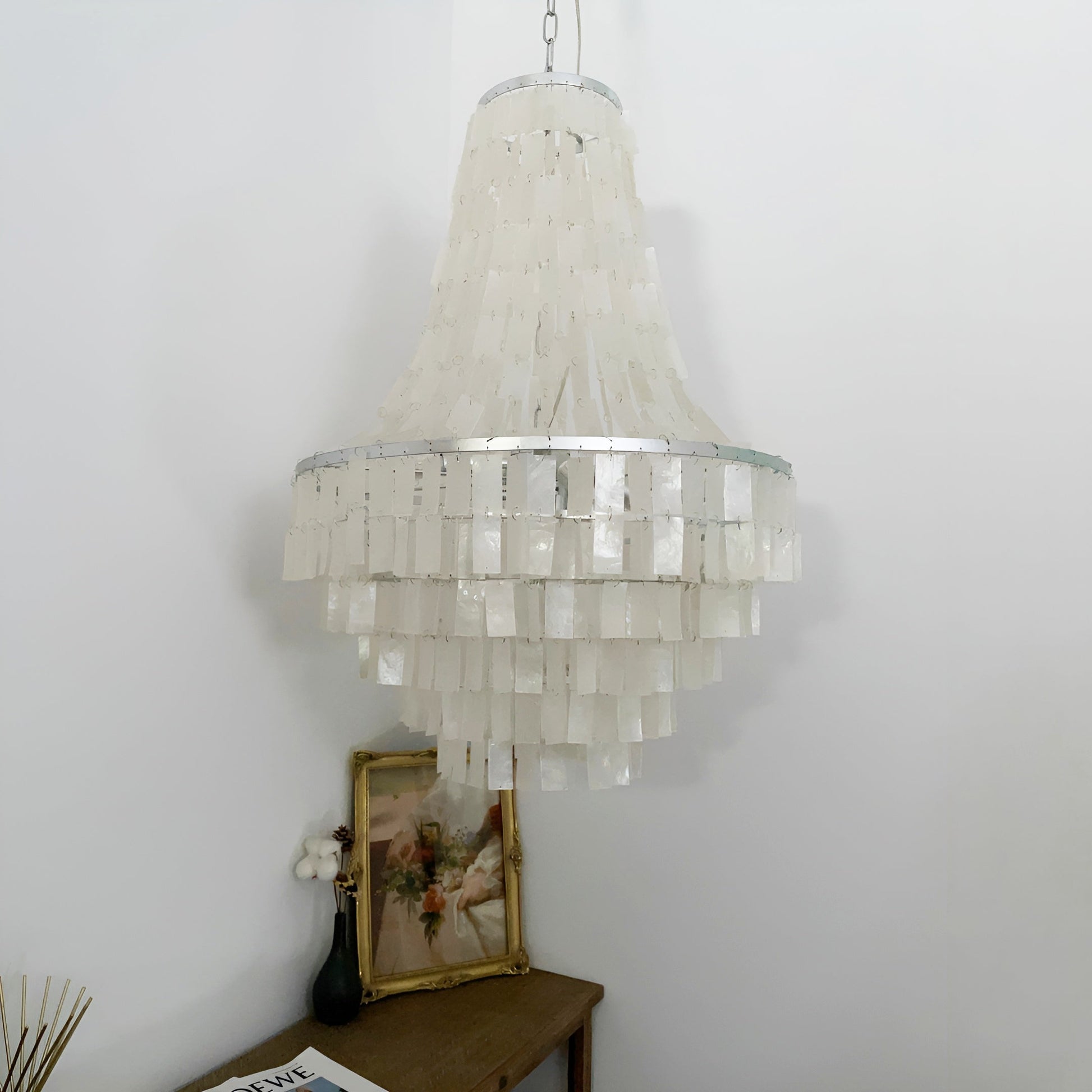 Aurora Chandelier Boho Shell Tiered - Blowlighting