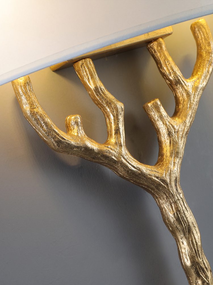 Ceryndir Antler Brass Wall Sconce - Blowlighting