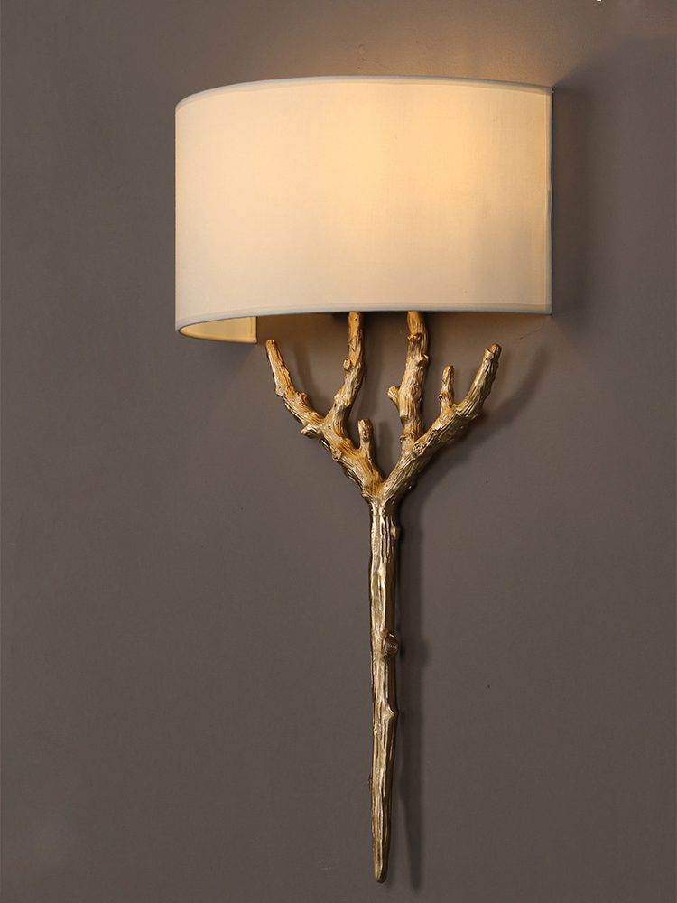 Ceryndir Antler Brass Wall Sconce - Blowlighting