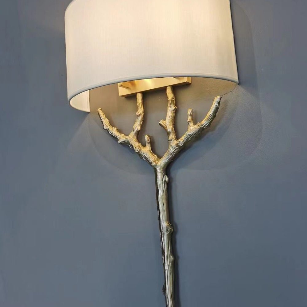 Ceryndir Antler Brass Wall Sconce - Blowlighting