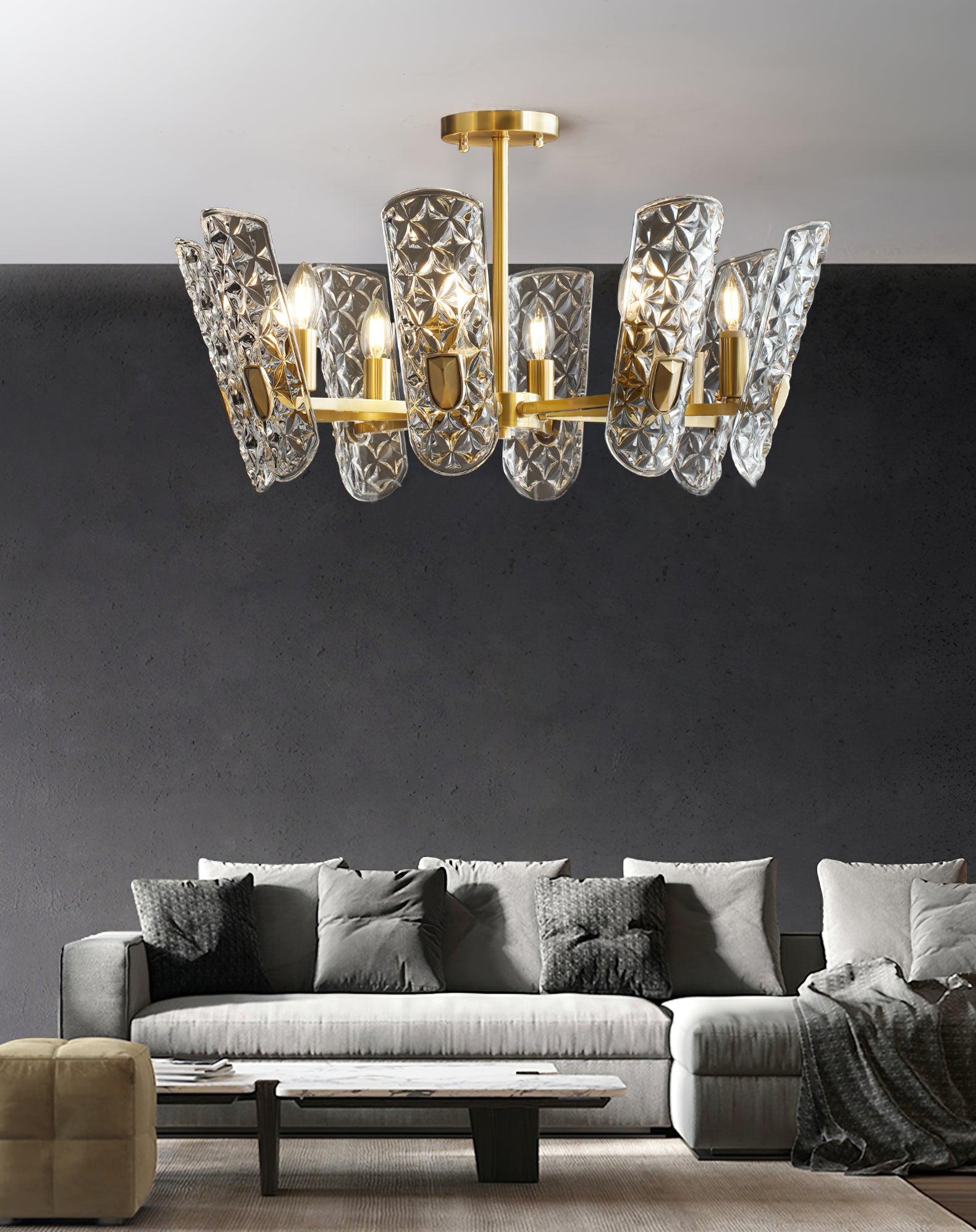 Brass Central Chandelier - Blowlighting